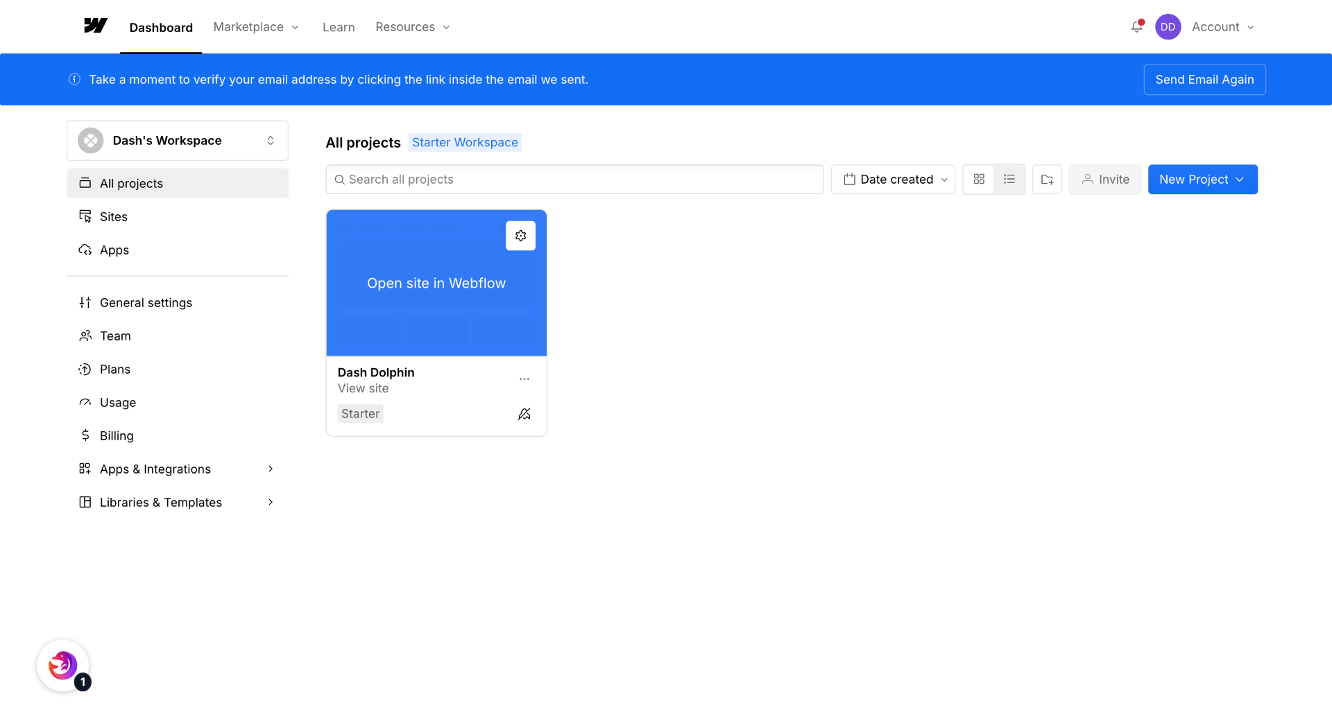 Navigate to Webflow Sites
