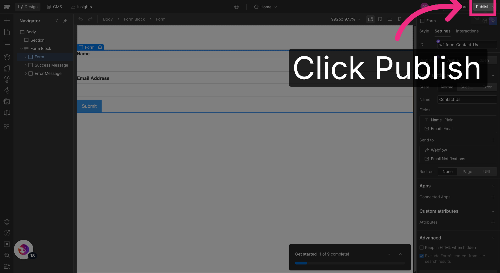 Publish Site Changes