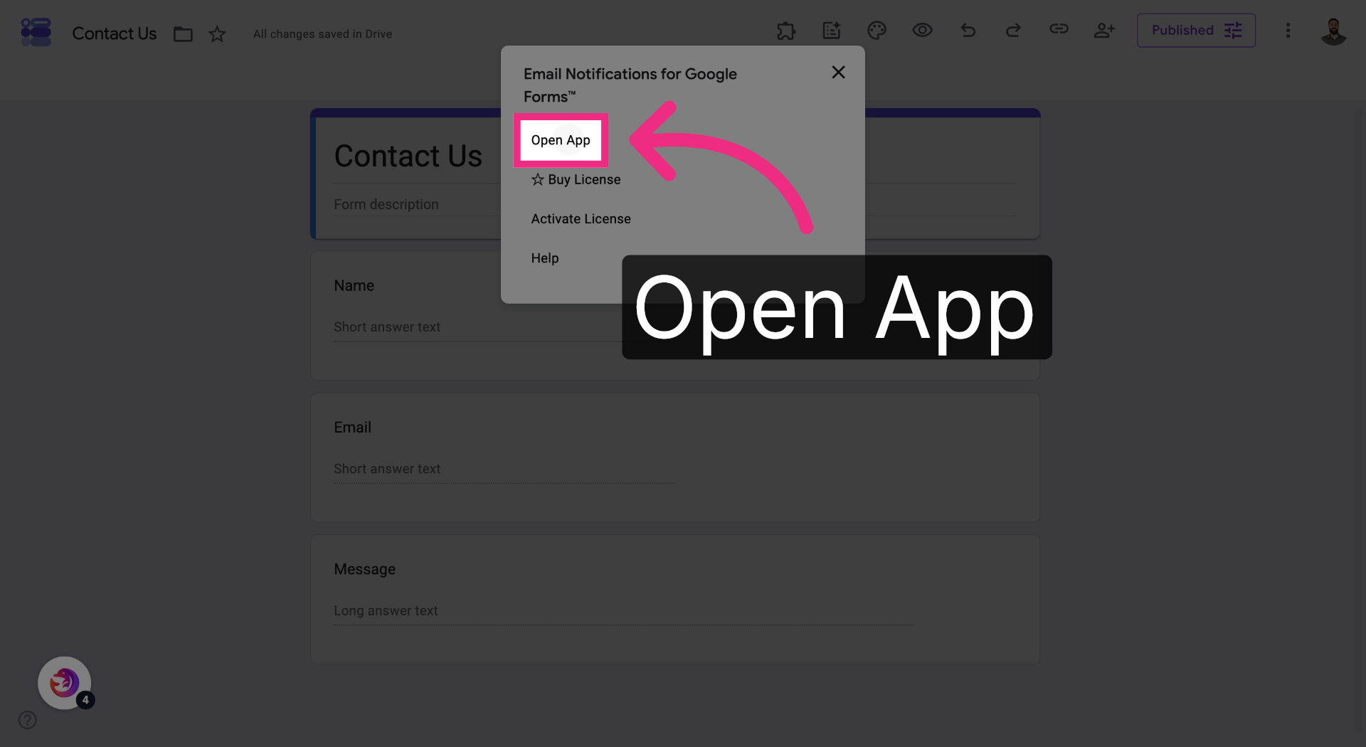 Open Email Notifications App