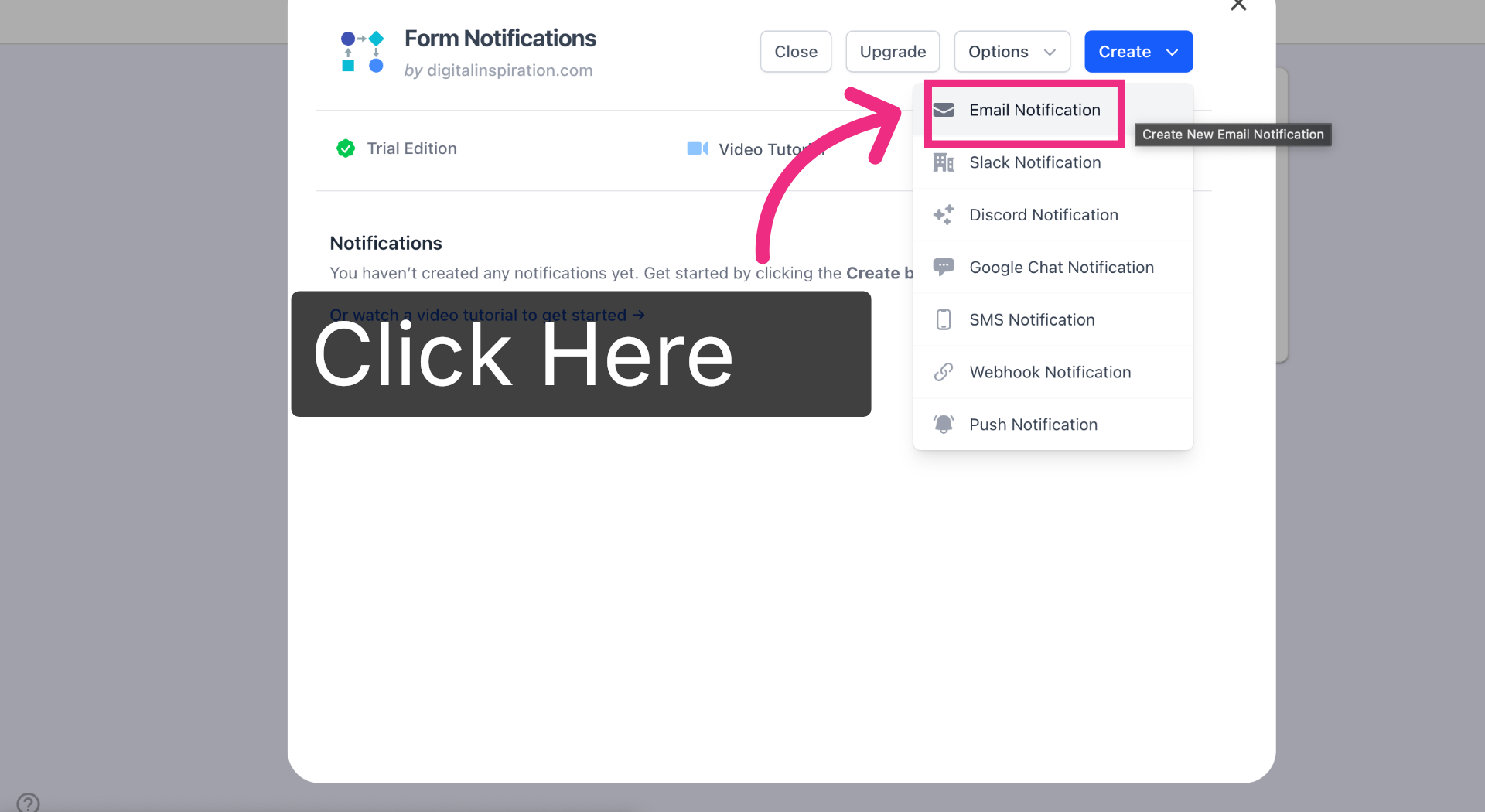 Trigger SMS Alert Setup