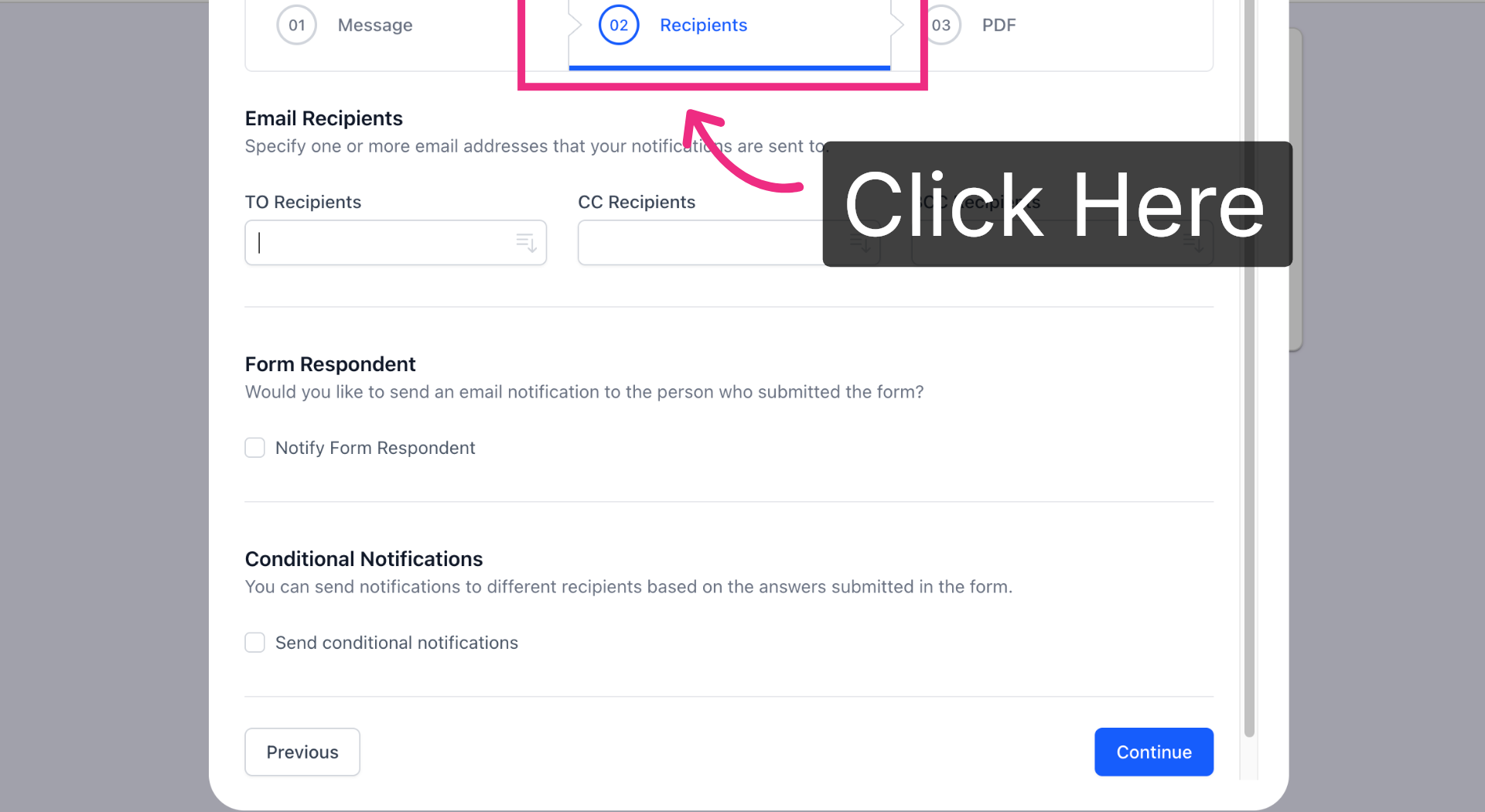 Trigger SMS Alert Setup