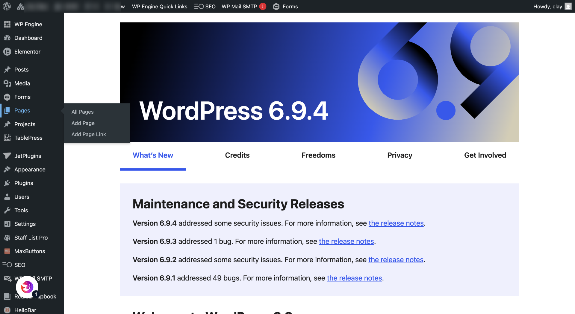 Open WordPress Admin