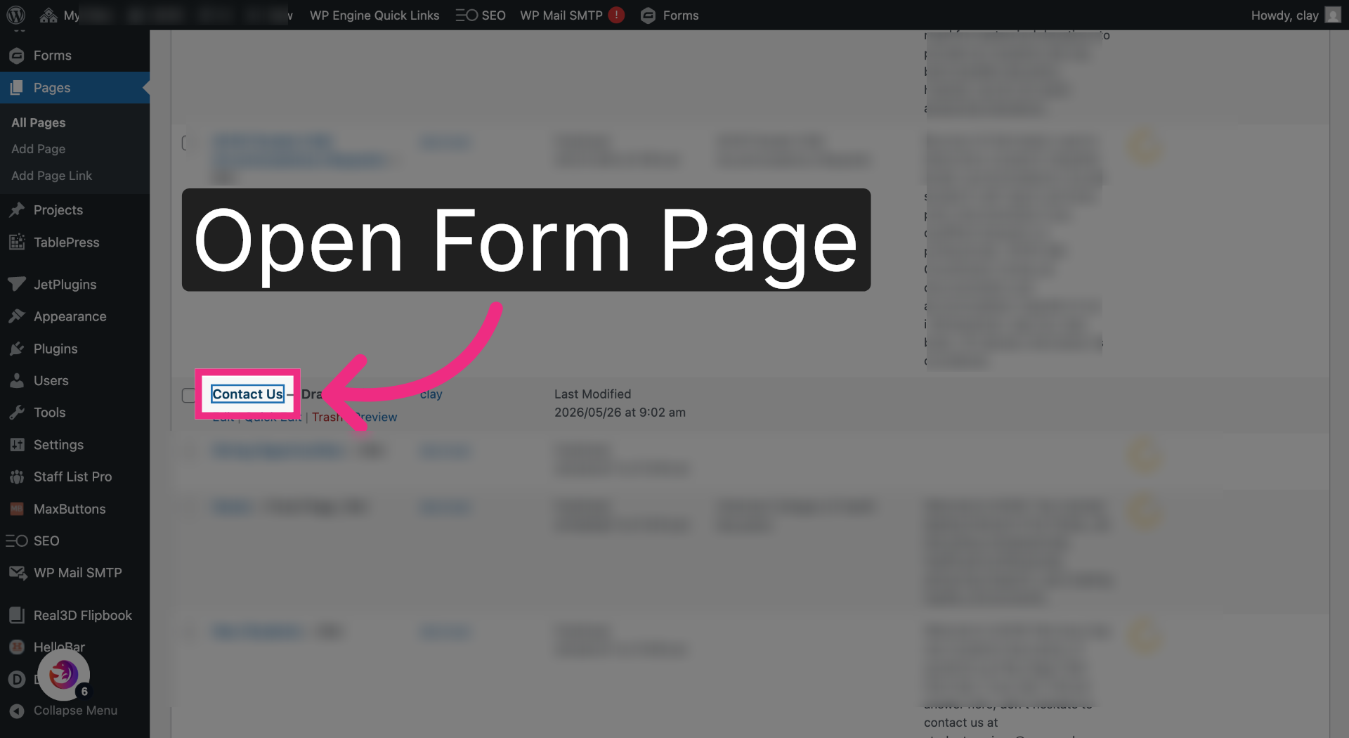 Open the Page