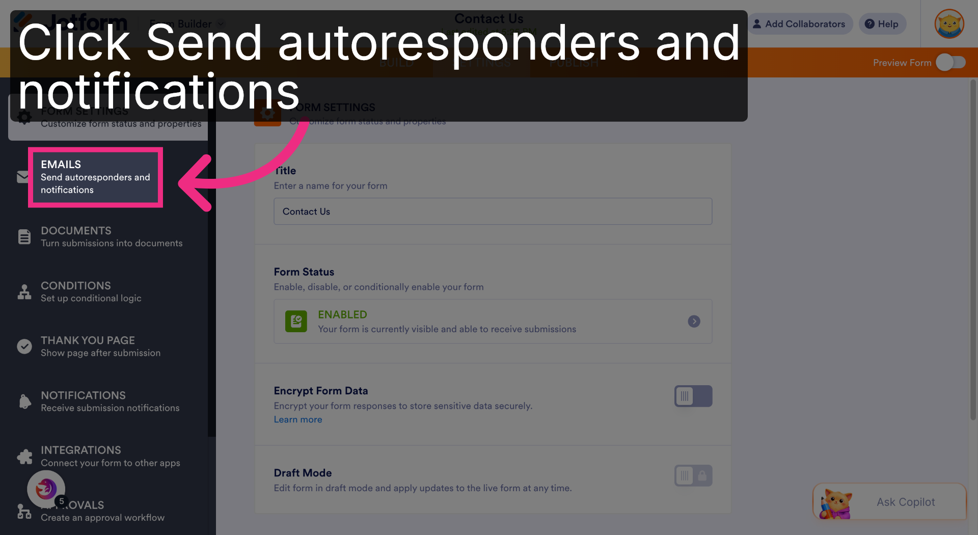 Open Notification Settings