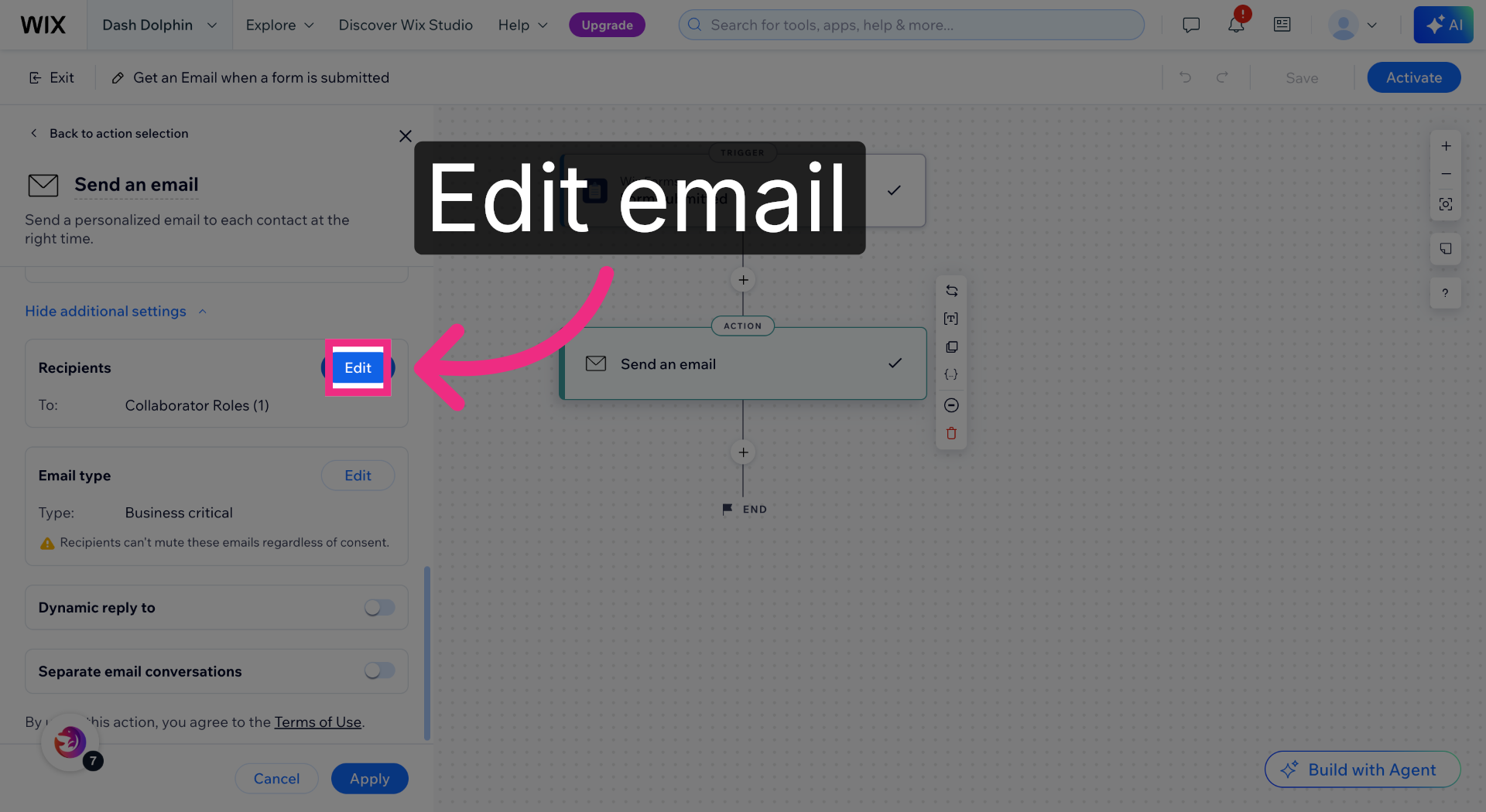 Edit Email Content