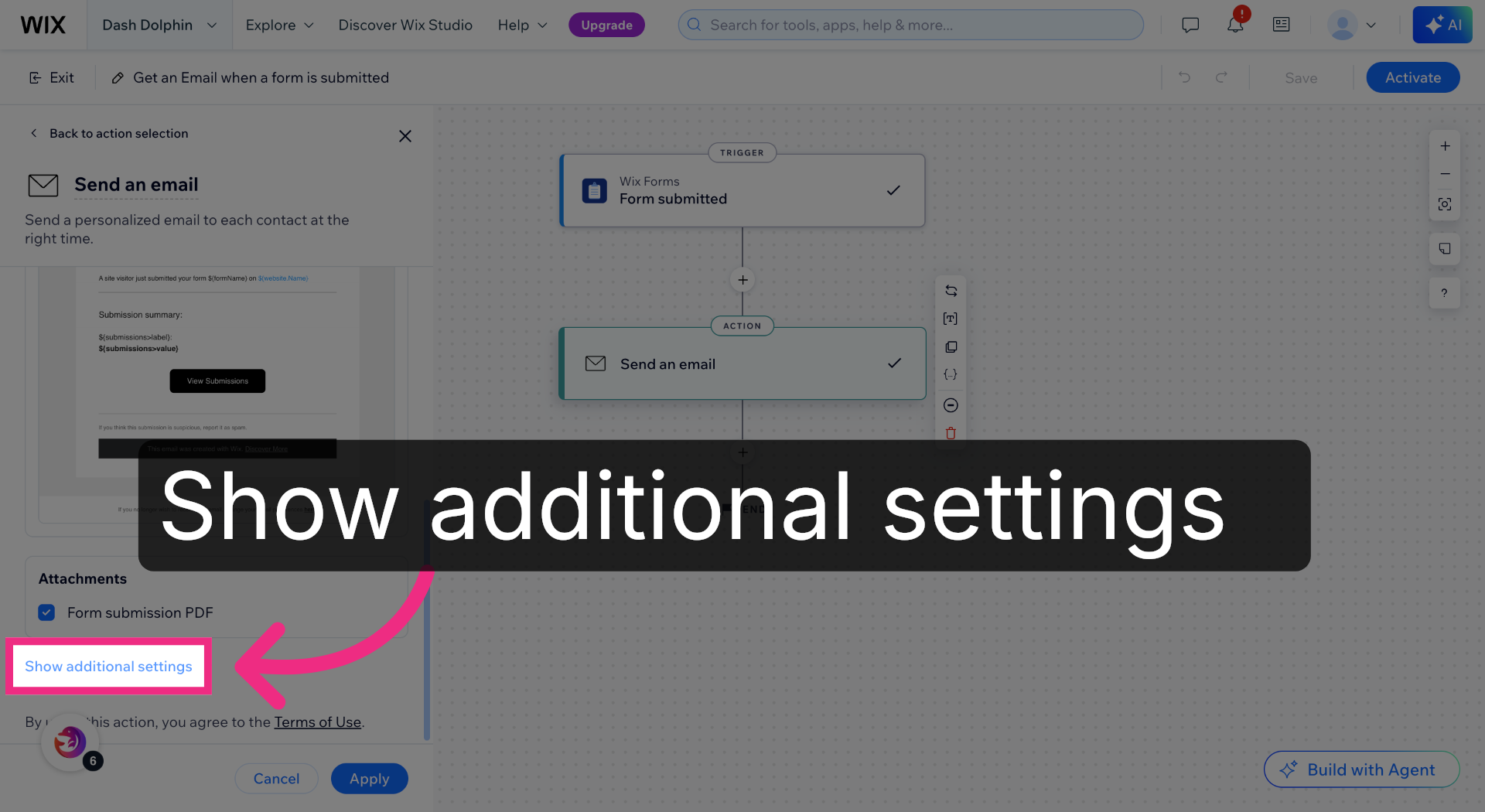 Reveal Additional Settings