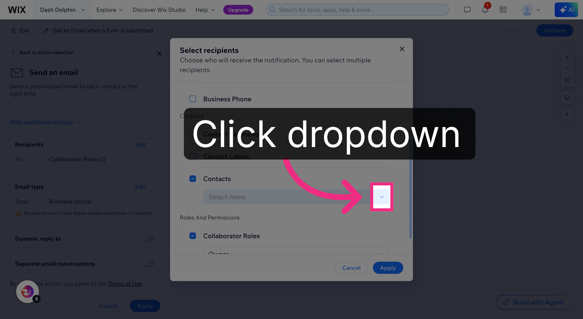 Open Additional Settings