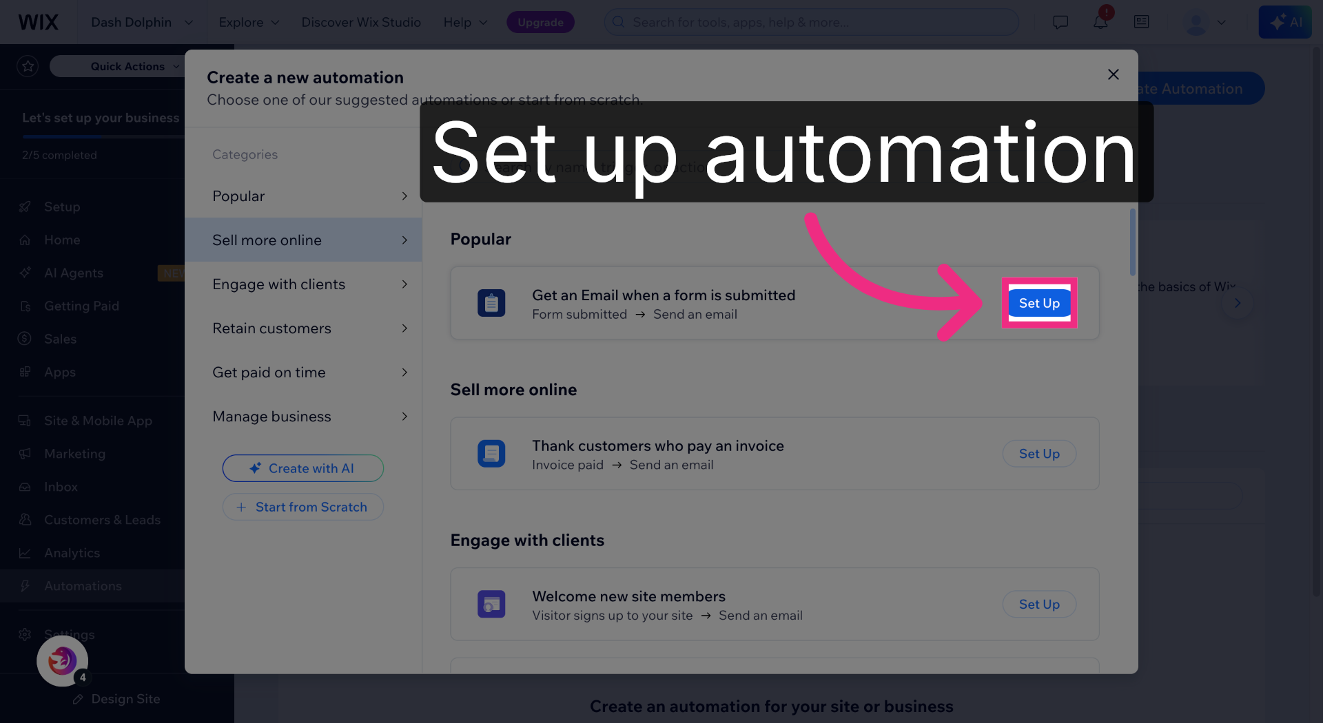 Begin Automation Setup