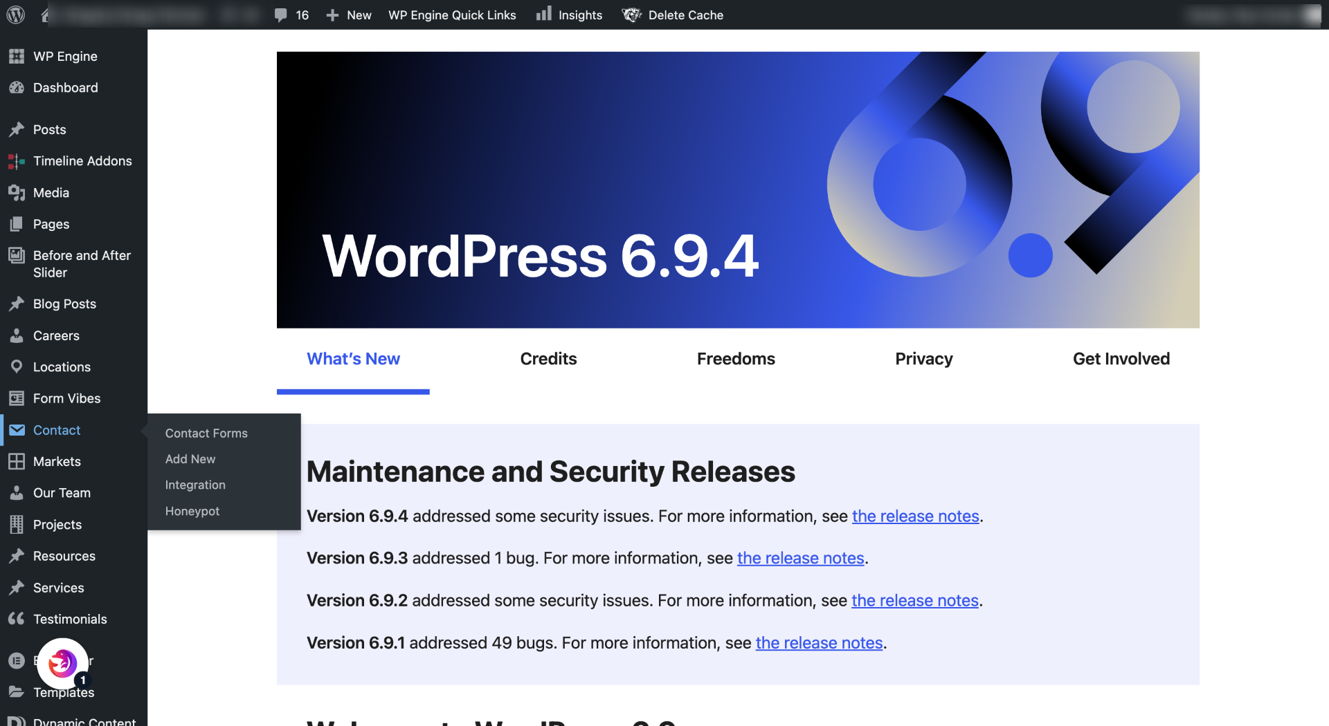 Open WordPress Admin