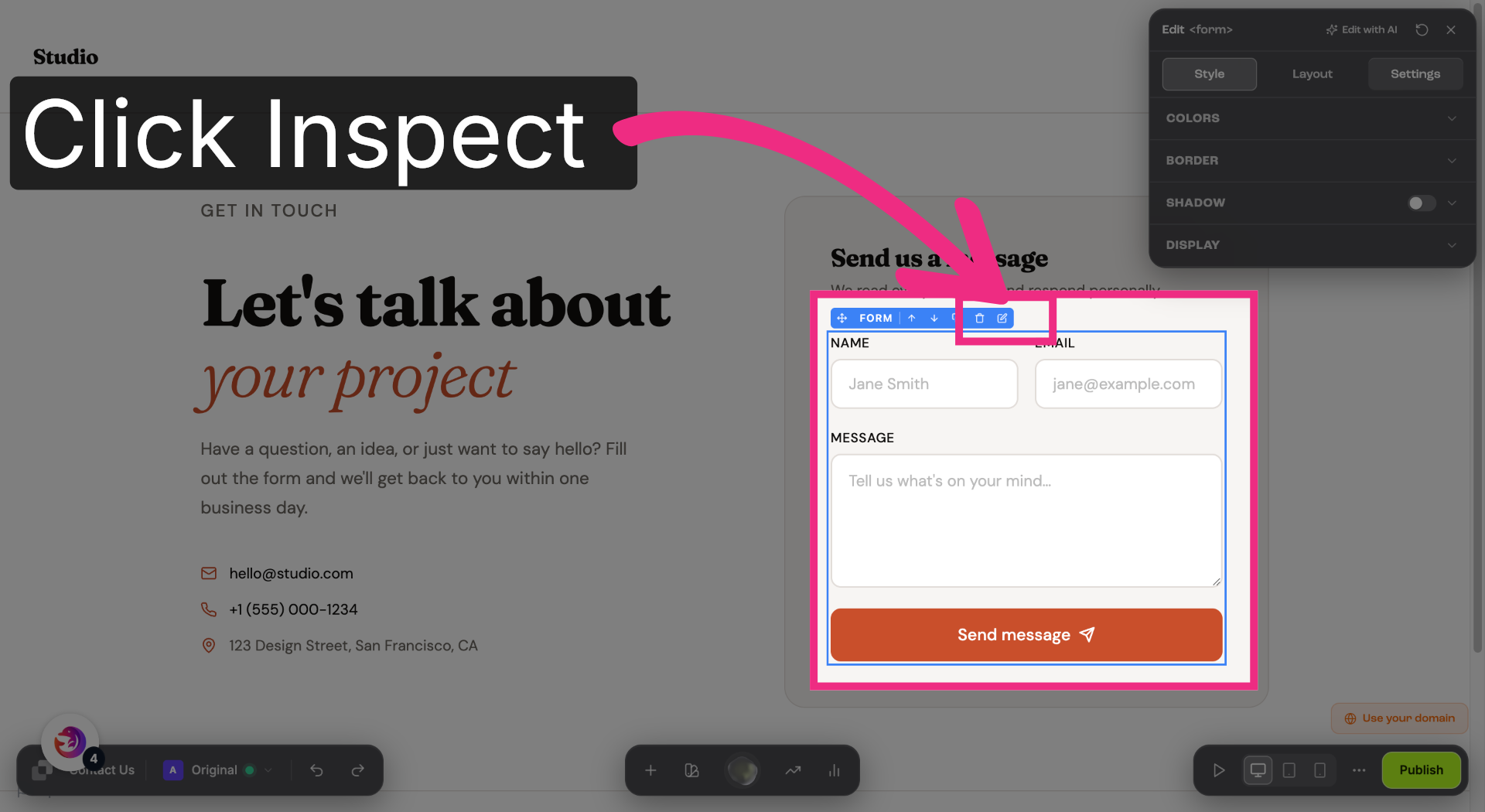 Access Page Settings