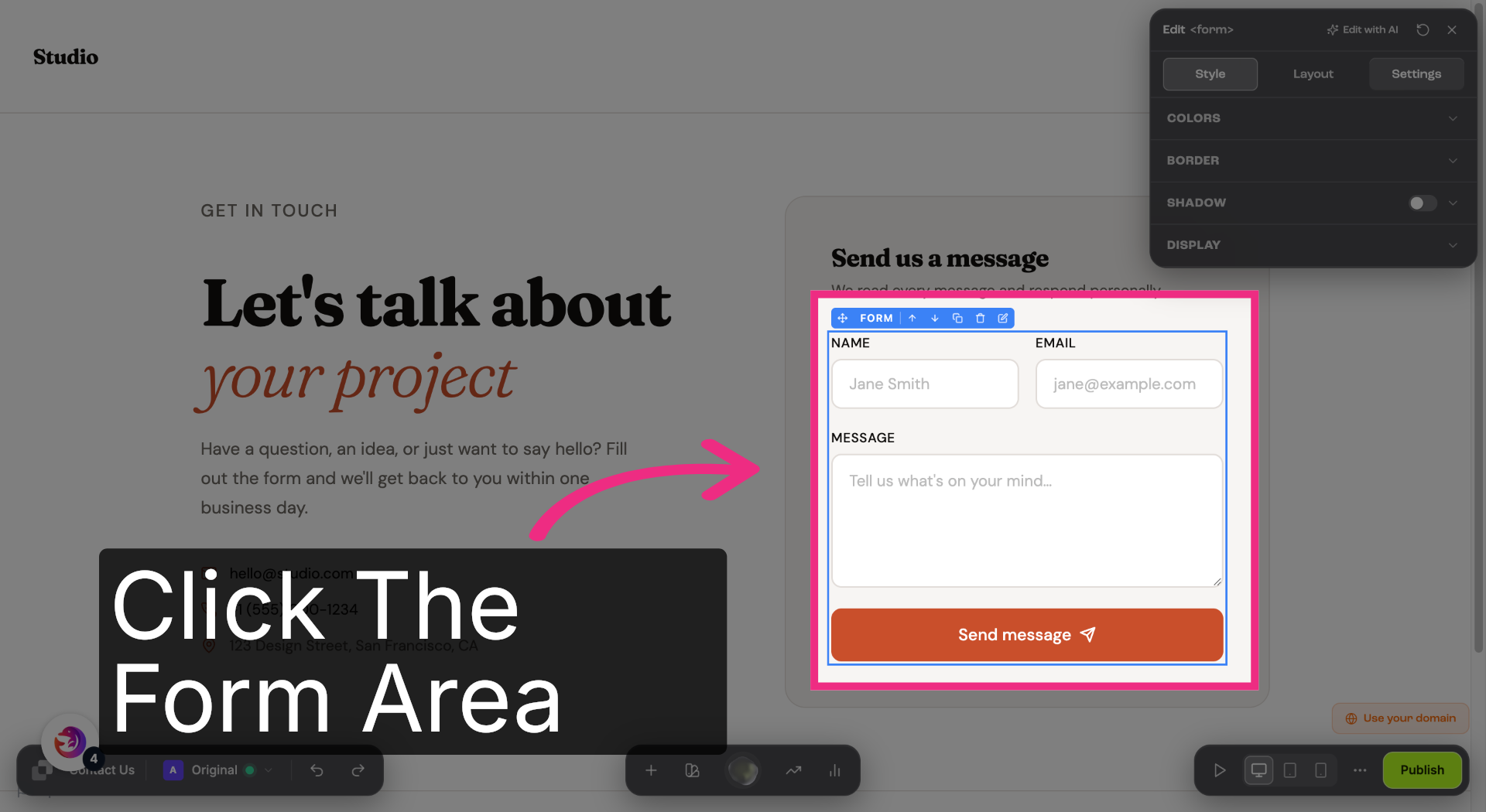 Access Page Settings