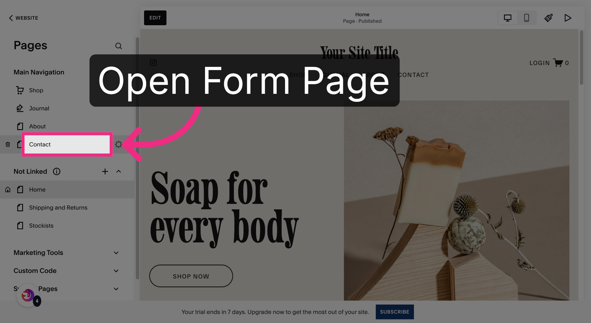 Select Contact Page
