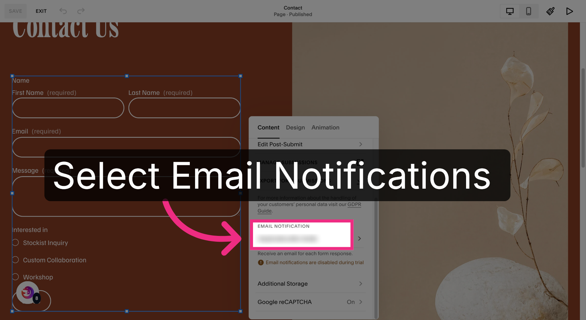 Select Email Address