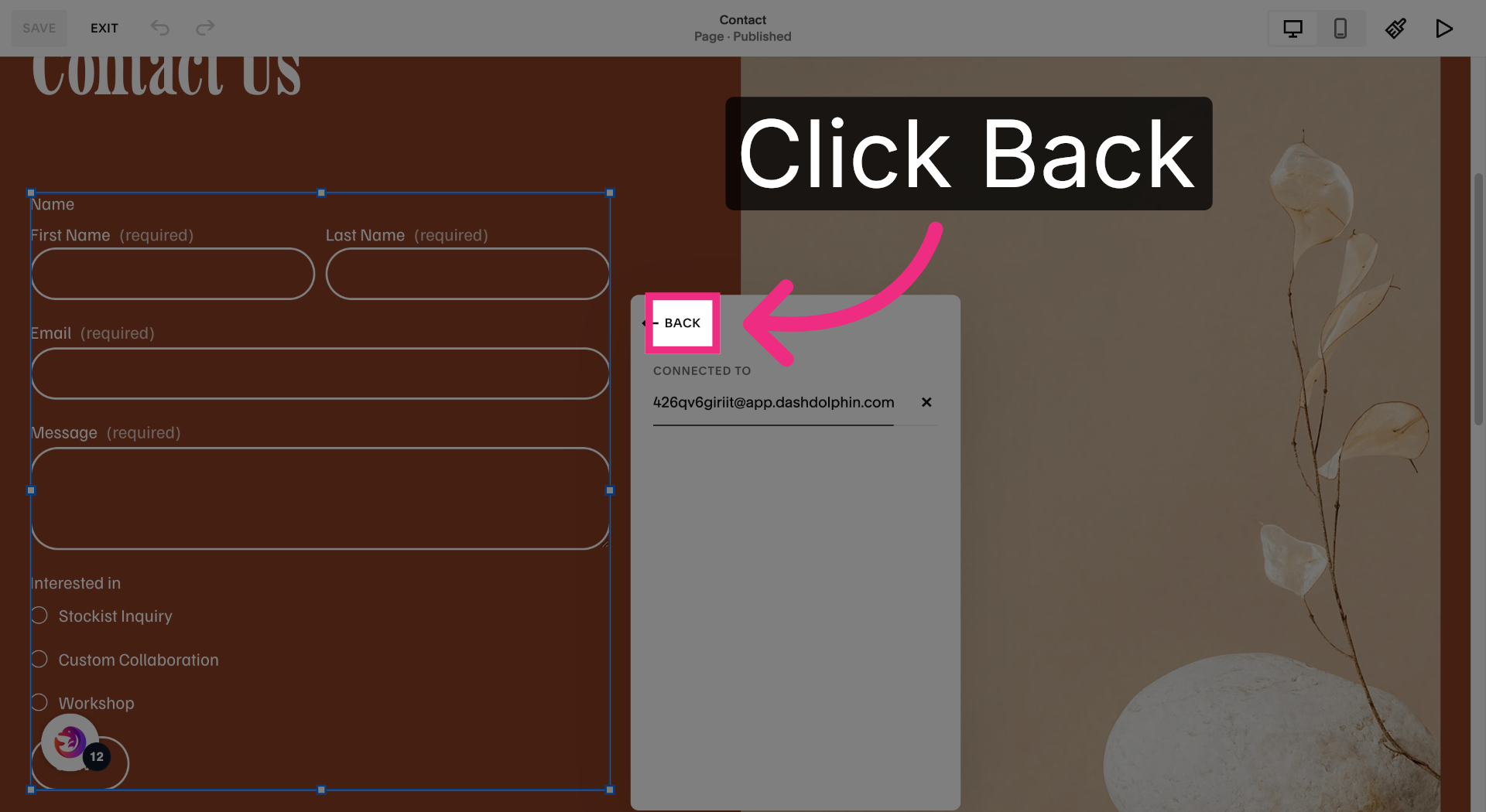 Return To Contact Page