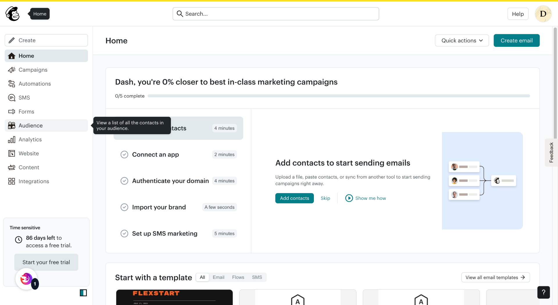 Switch To Mailchimp Admin