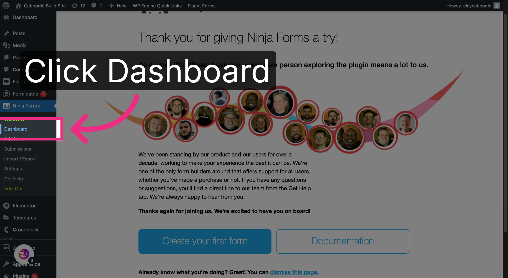 Navigate To Dashboard