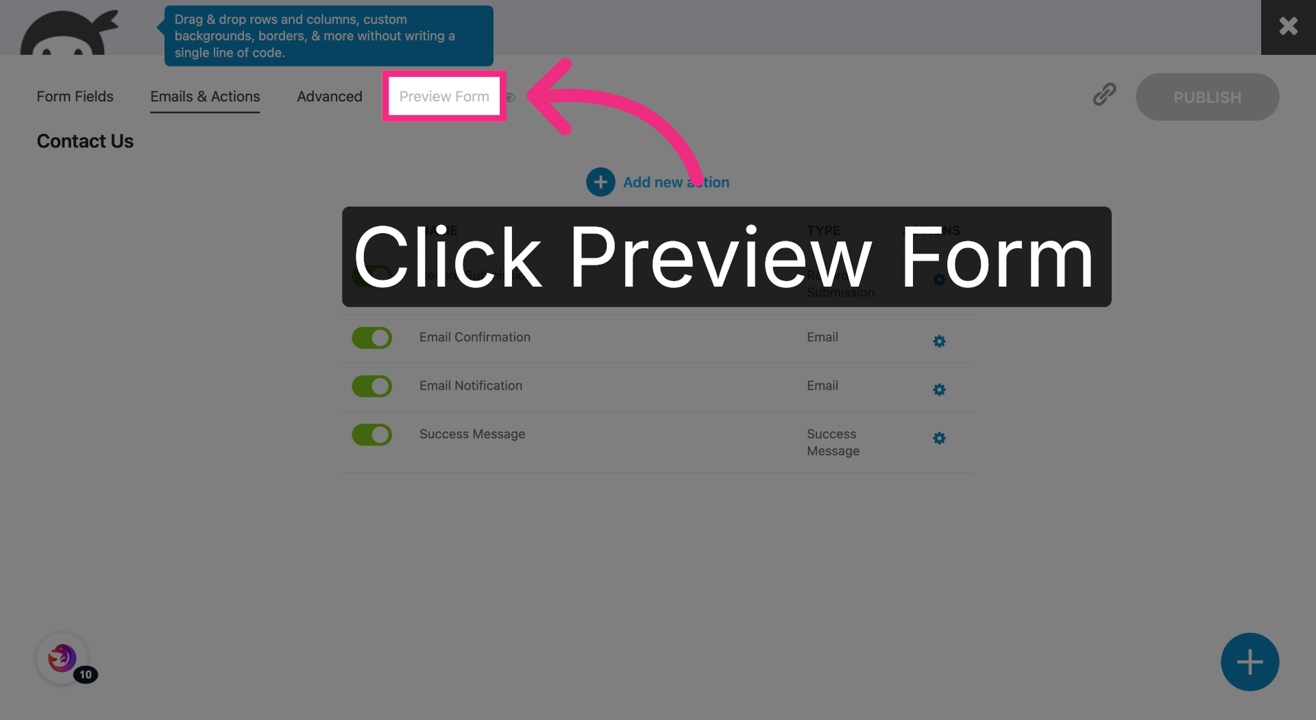 Preview Updated Form