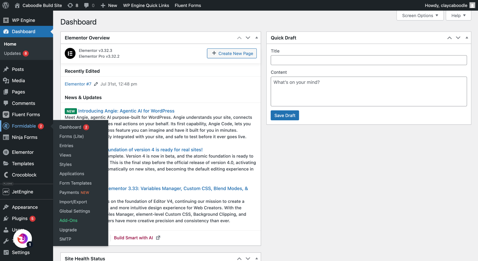 Open WordPress Admin