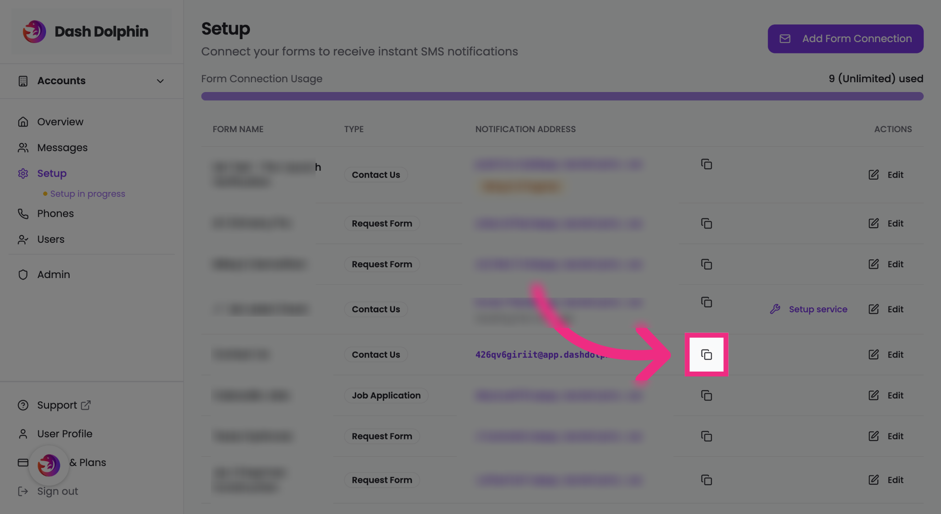 Copy Notification Email
