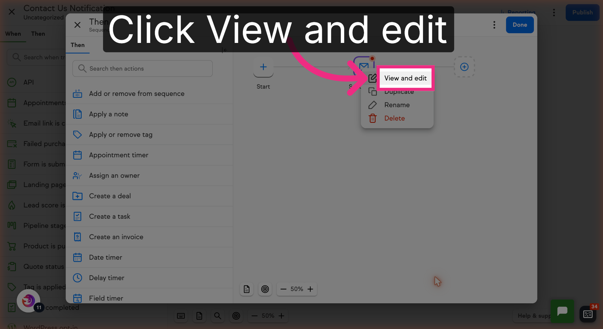 View Send Email Settings