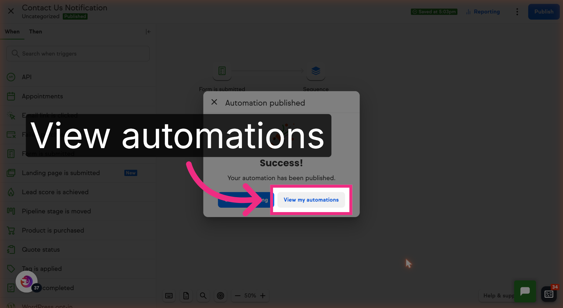 View Automation List