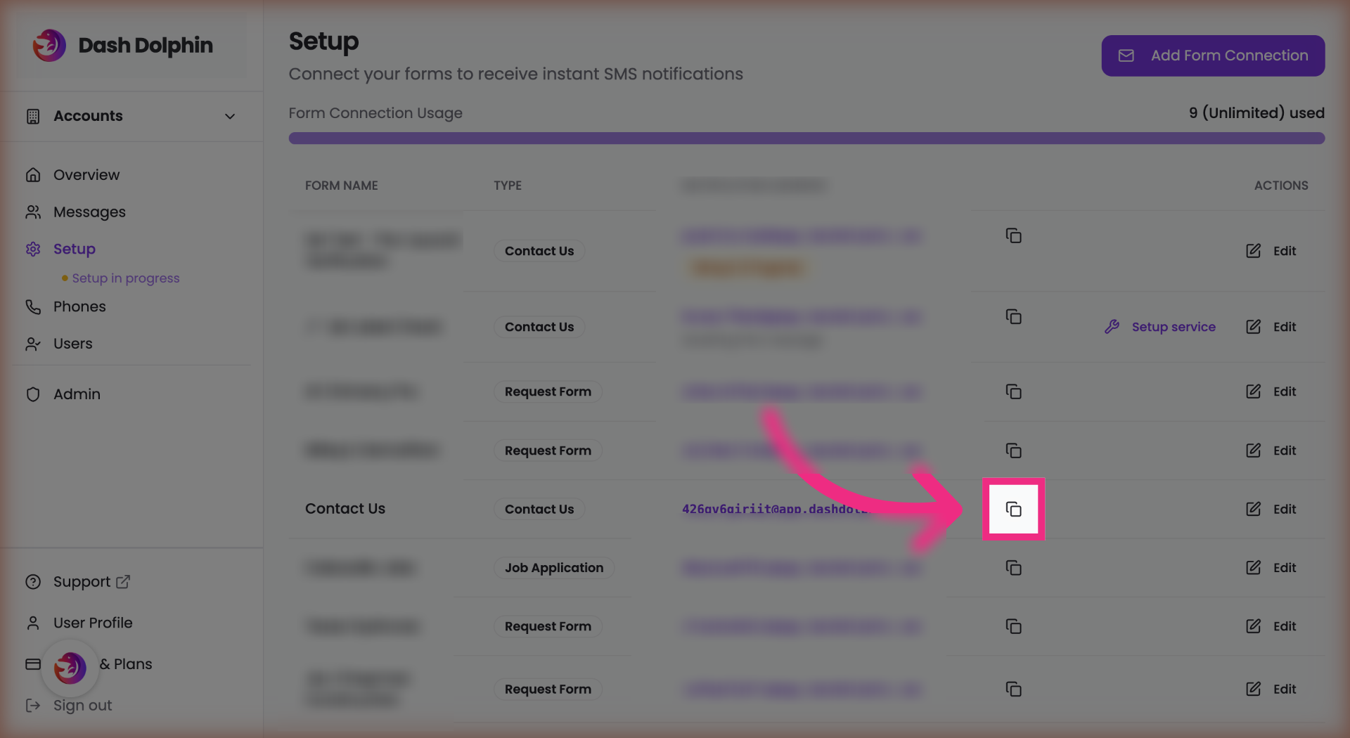 Copy Notification Email