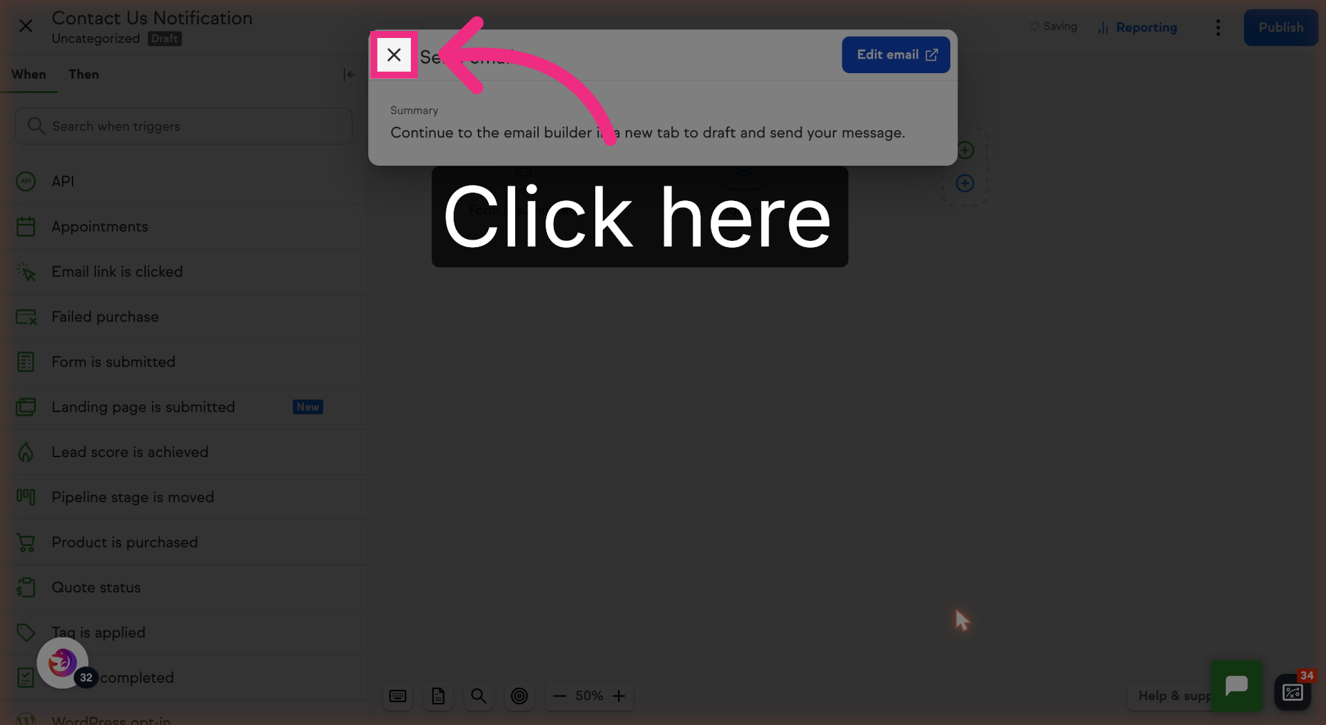 Continue Automation Builder Interaction