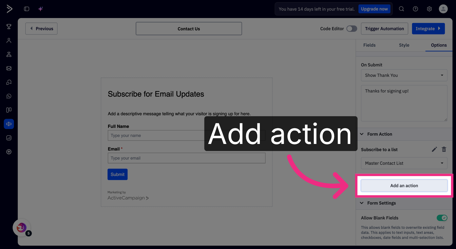Add an Action