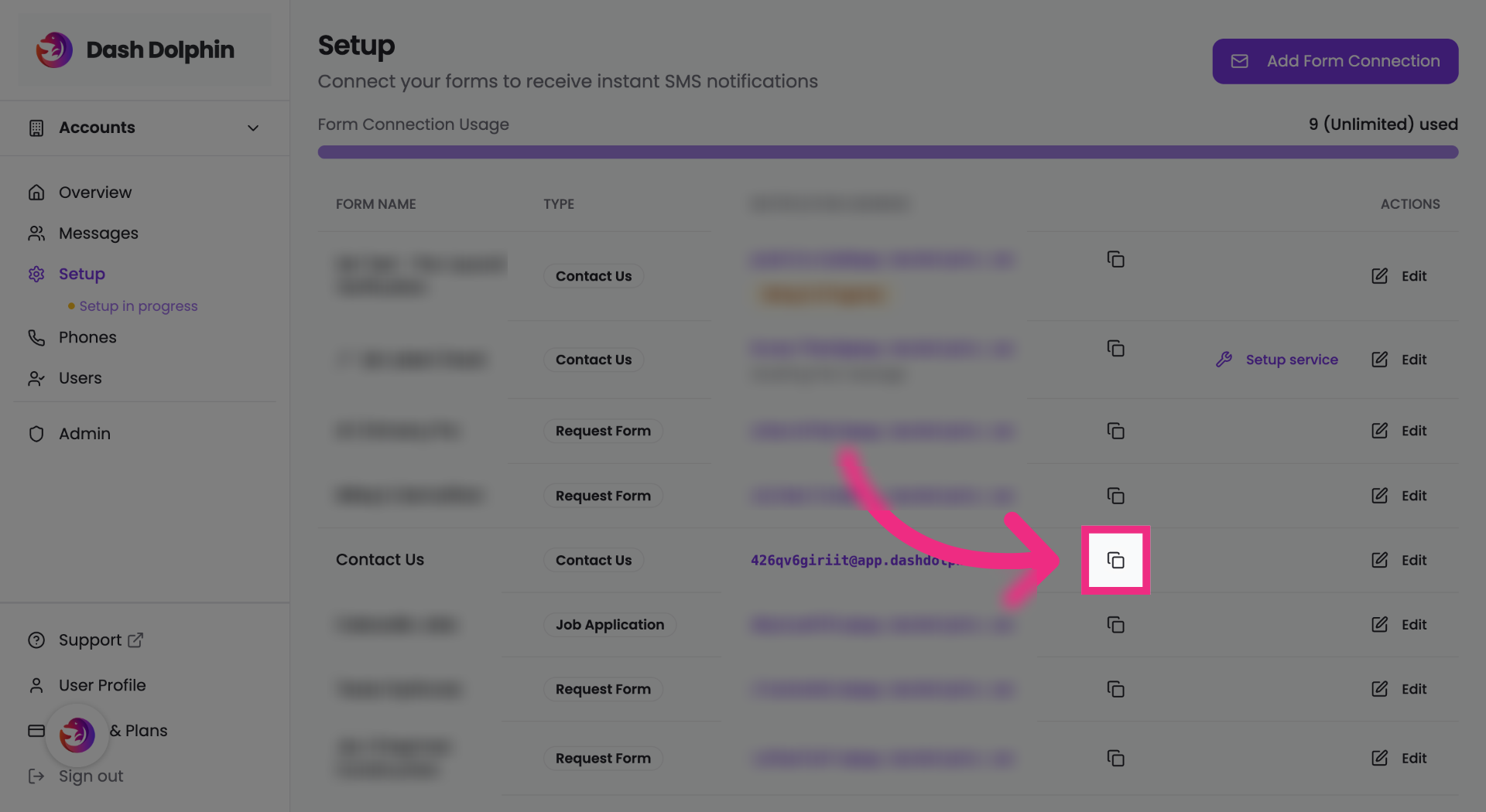 Copy Notification Email