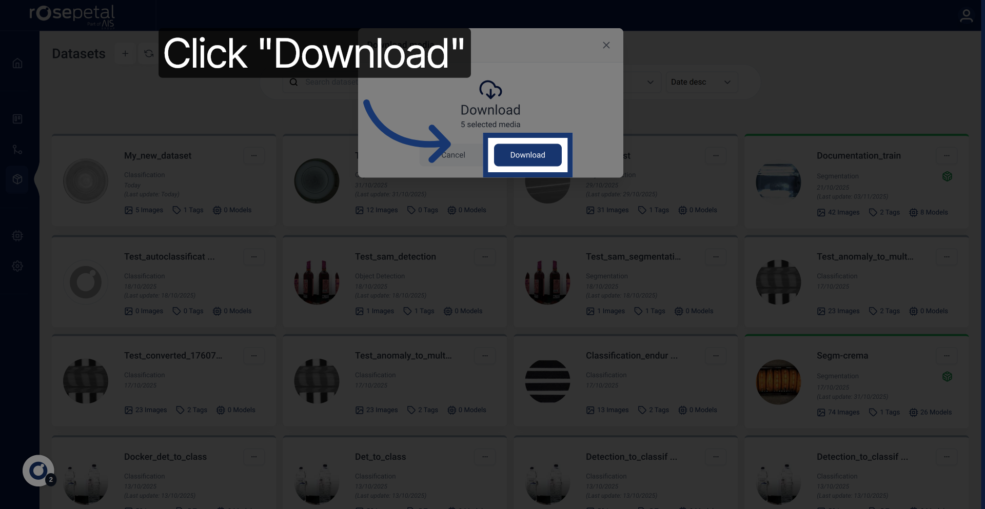 Confirm Download Selection