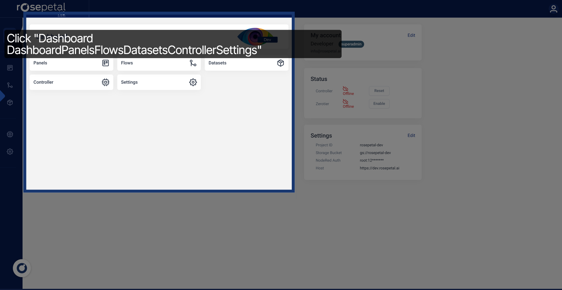 Open Dashboard Settings
