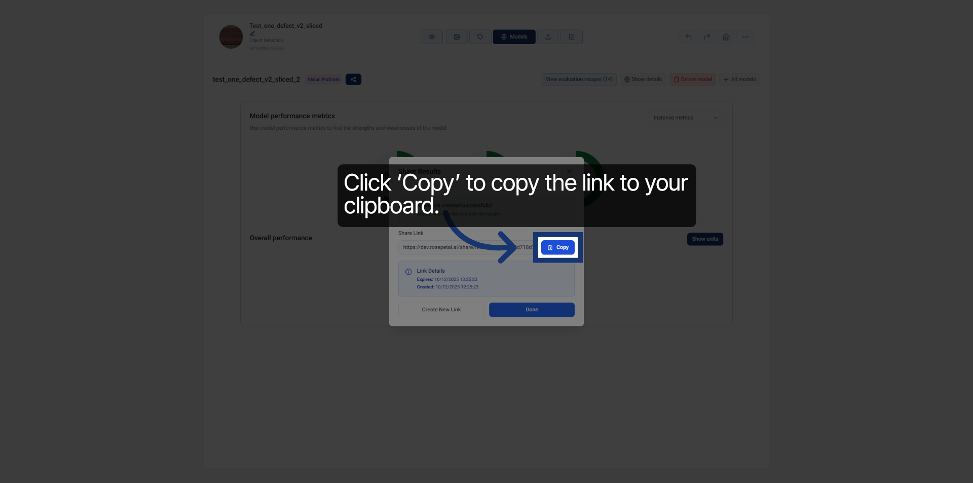 Copy Shareable Link