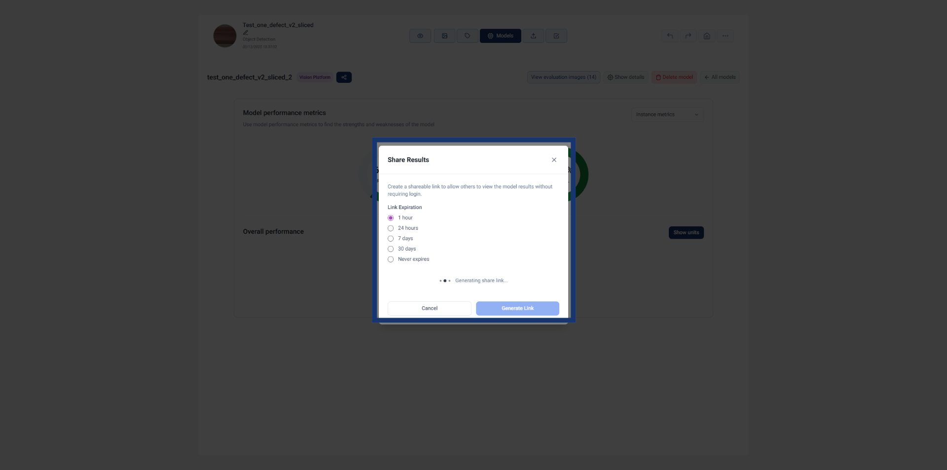 Wait for Link Generation