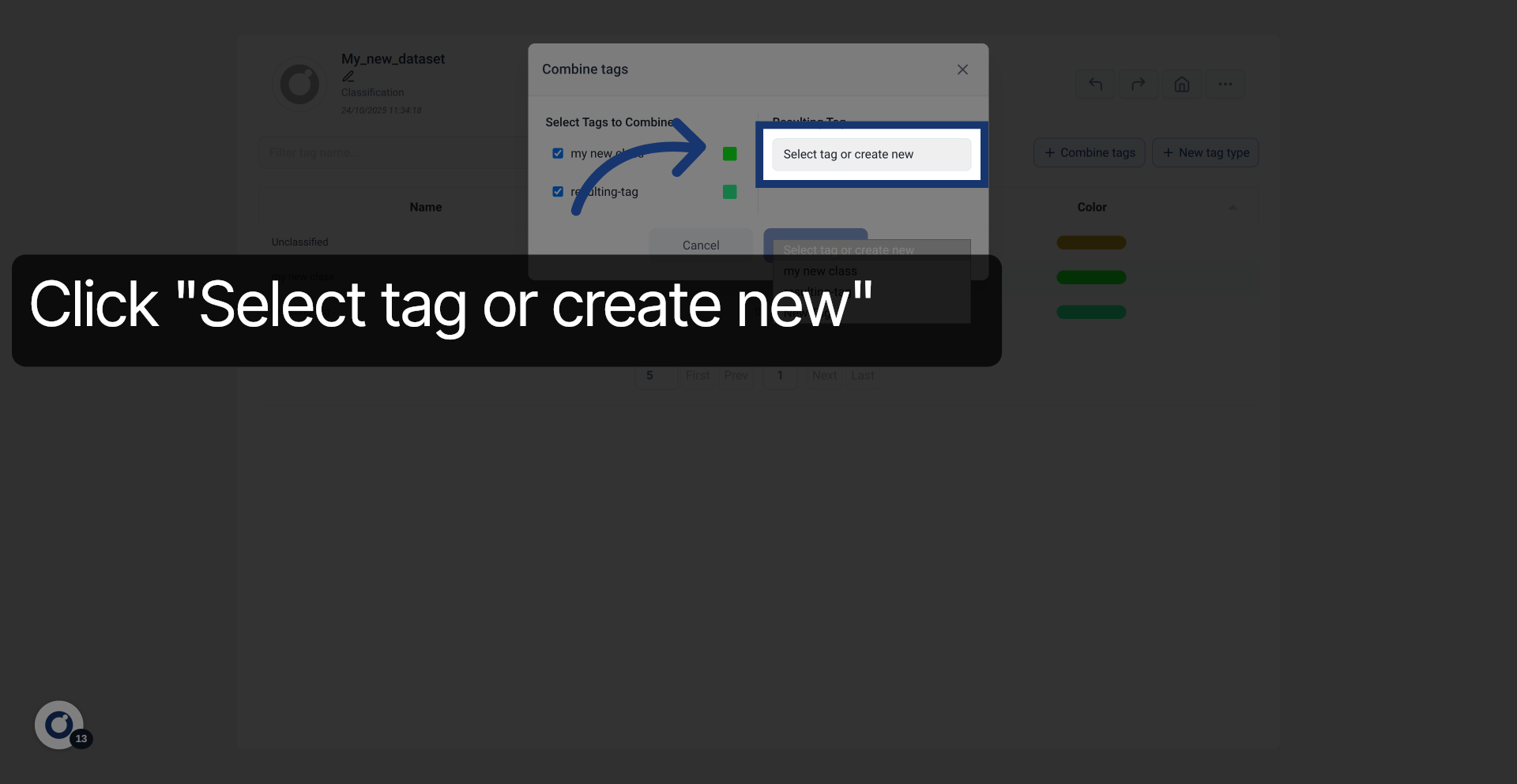 Open New Tag Creation