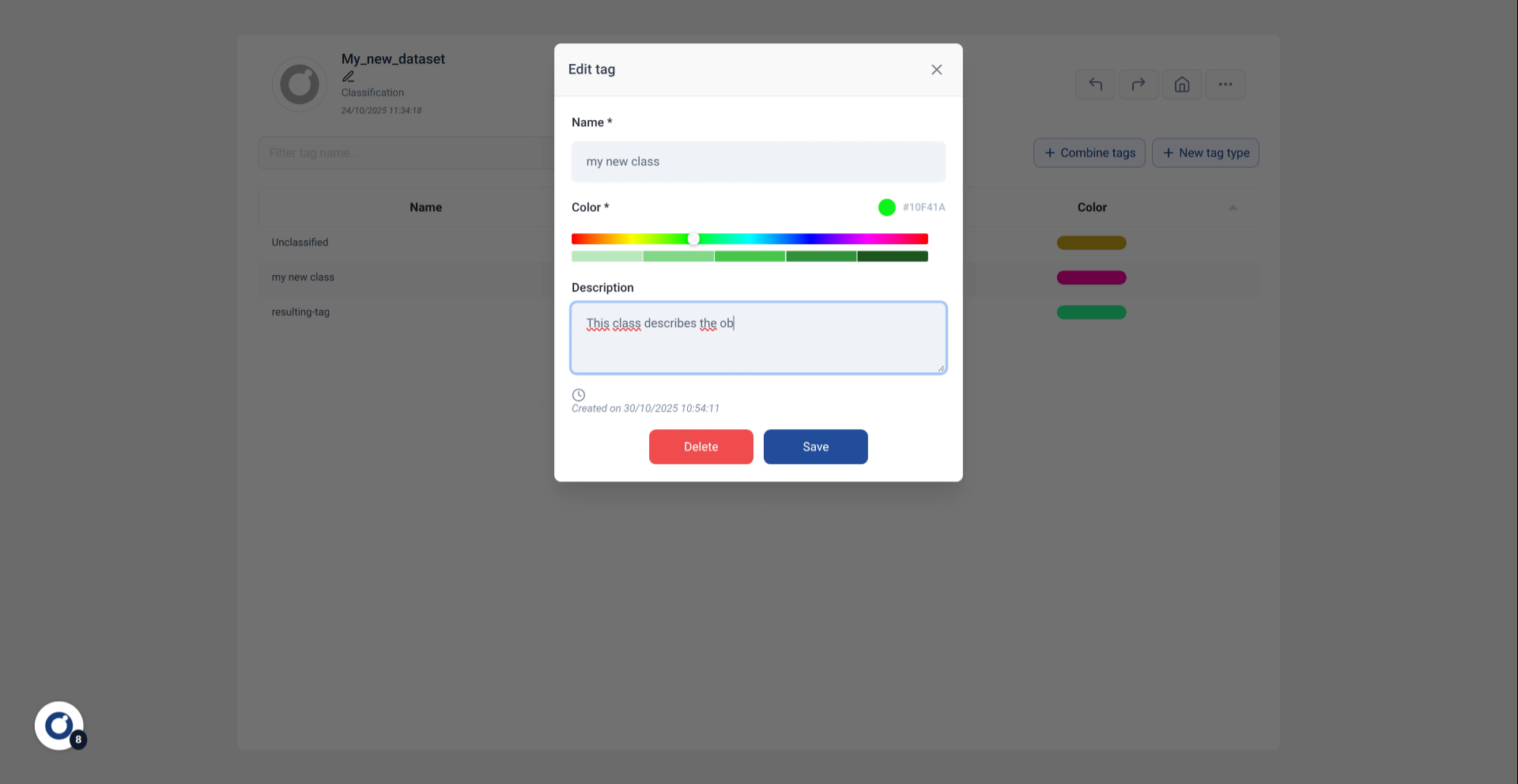 Enter Tag Description