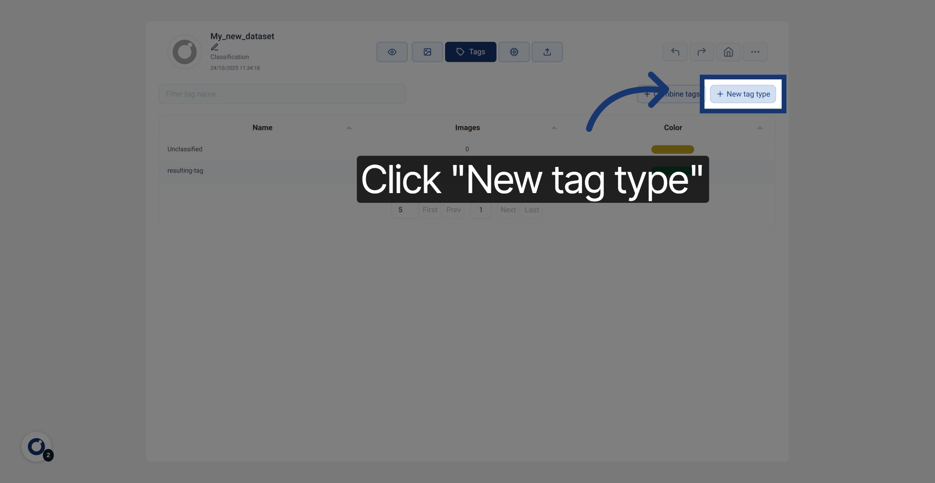 Initiate New Tag Creation