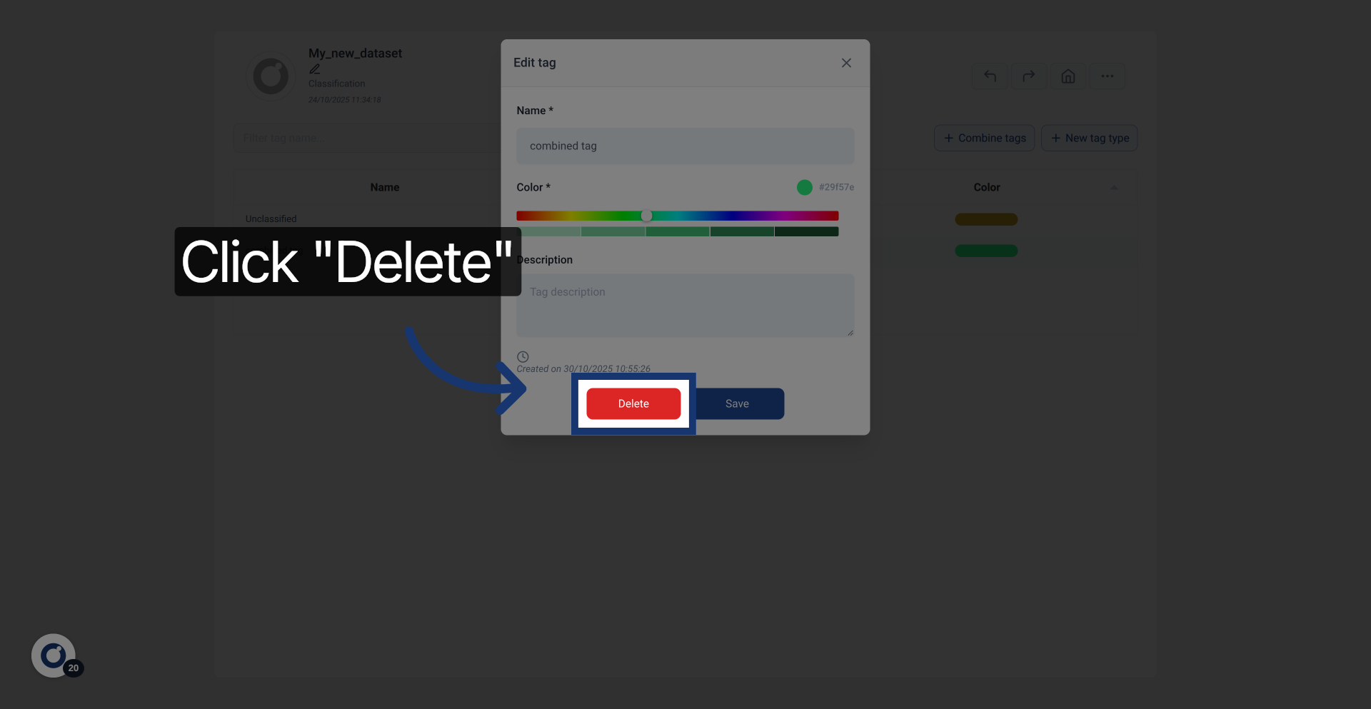 Initiate Tag Deletion