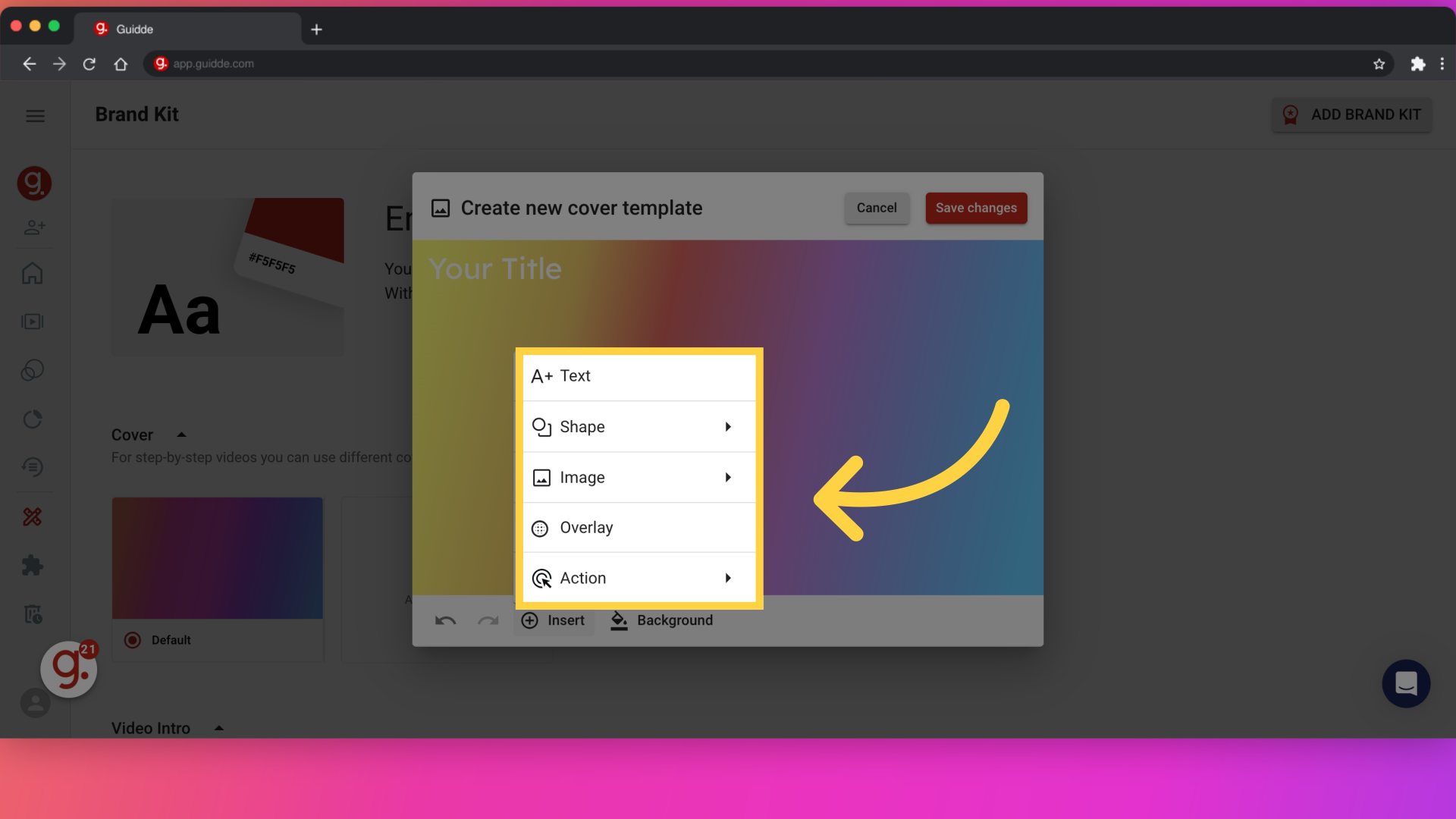 7. Choose variety of elements that can be used