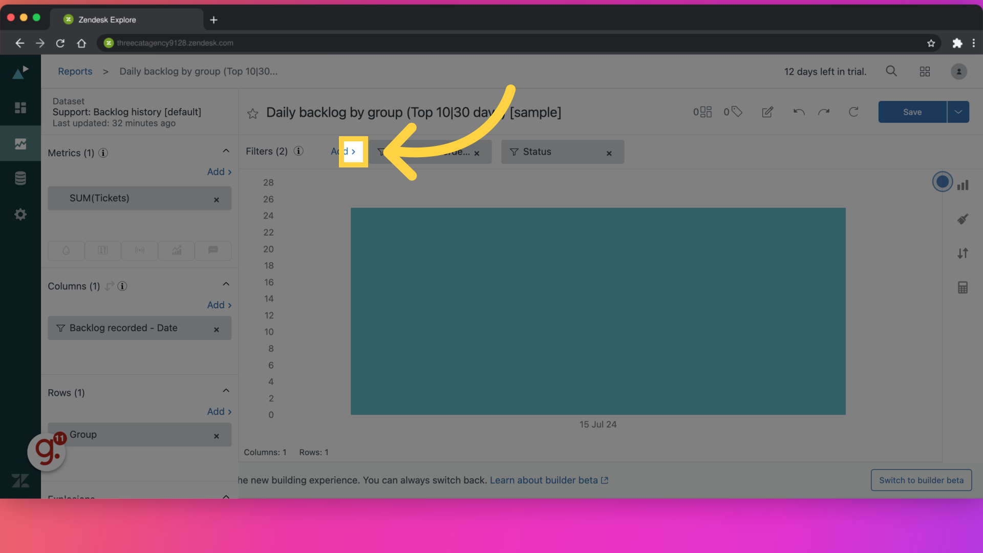 6. Adjust the metrics according to your preferences