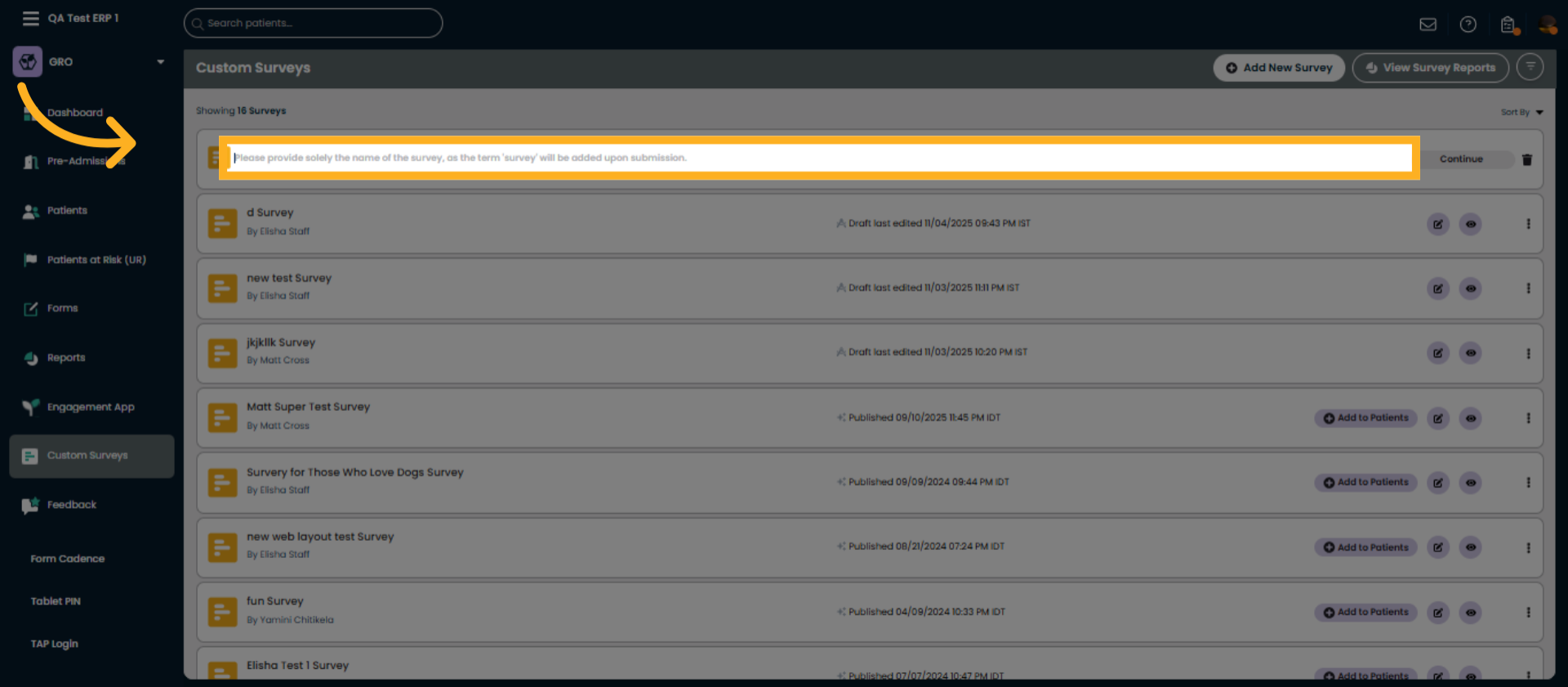 Name The Survey Appropriately