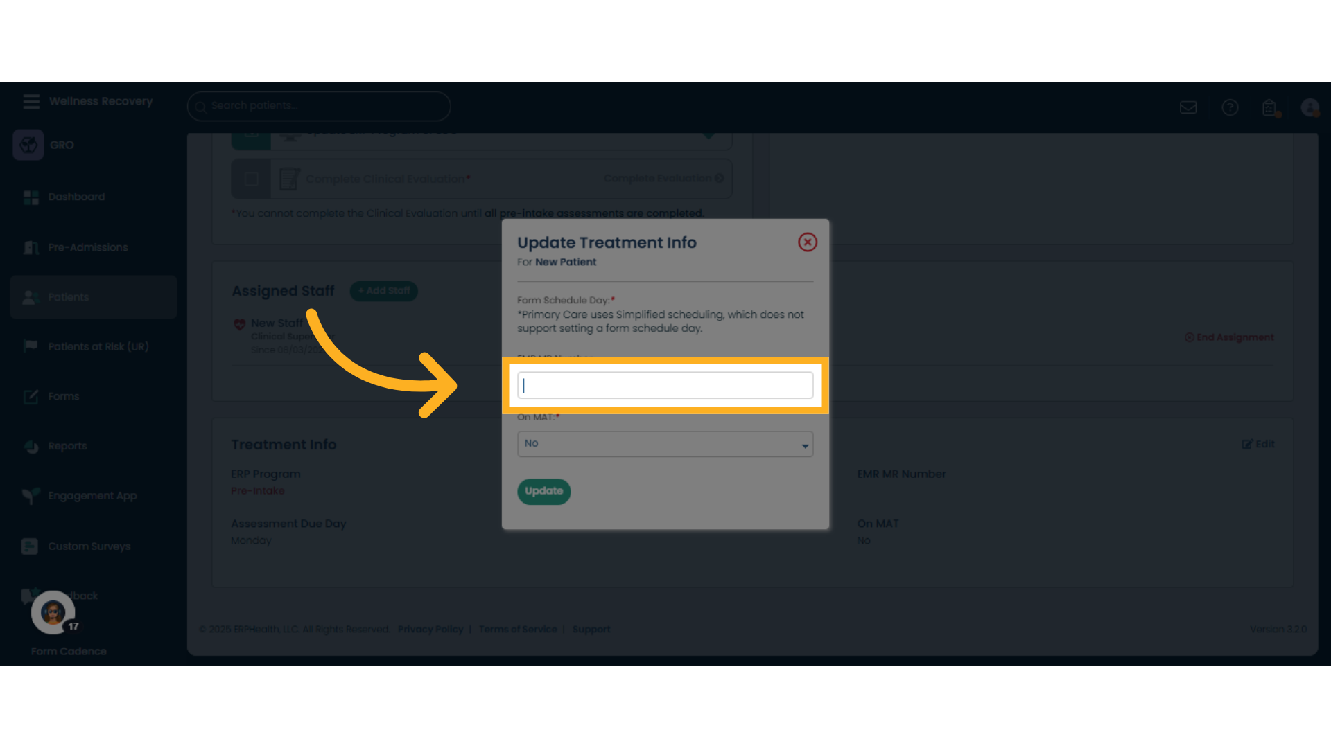 Update Treatment Info Box