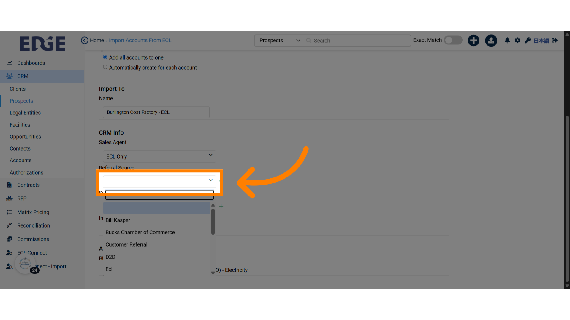 Referral Source