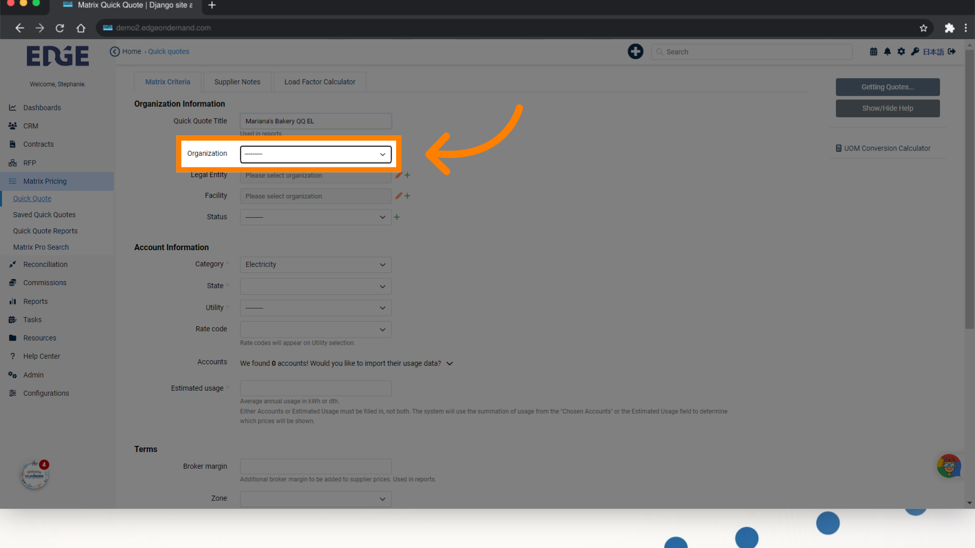 Assign an Organization