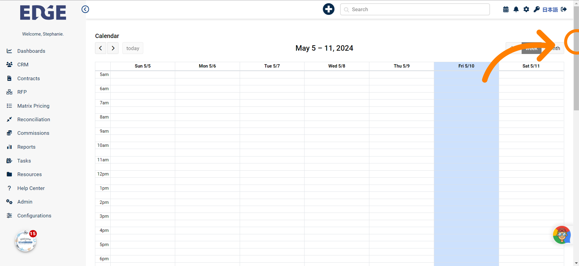 Use scroll to view widgets selected on Homepage