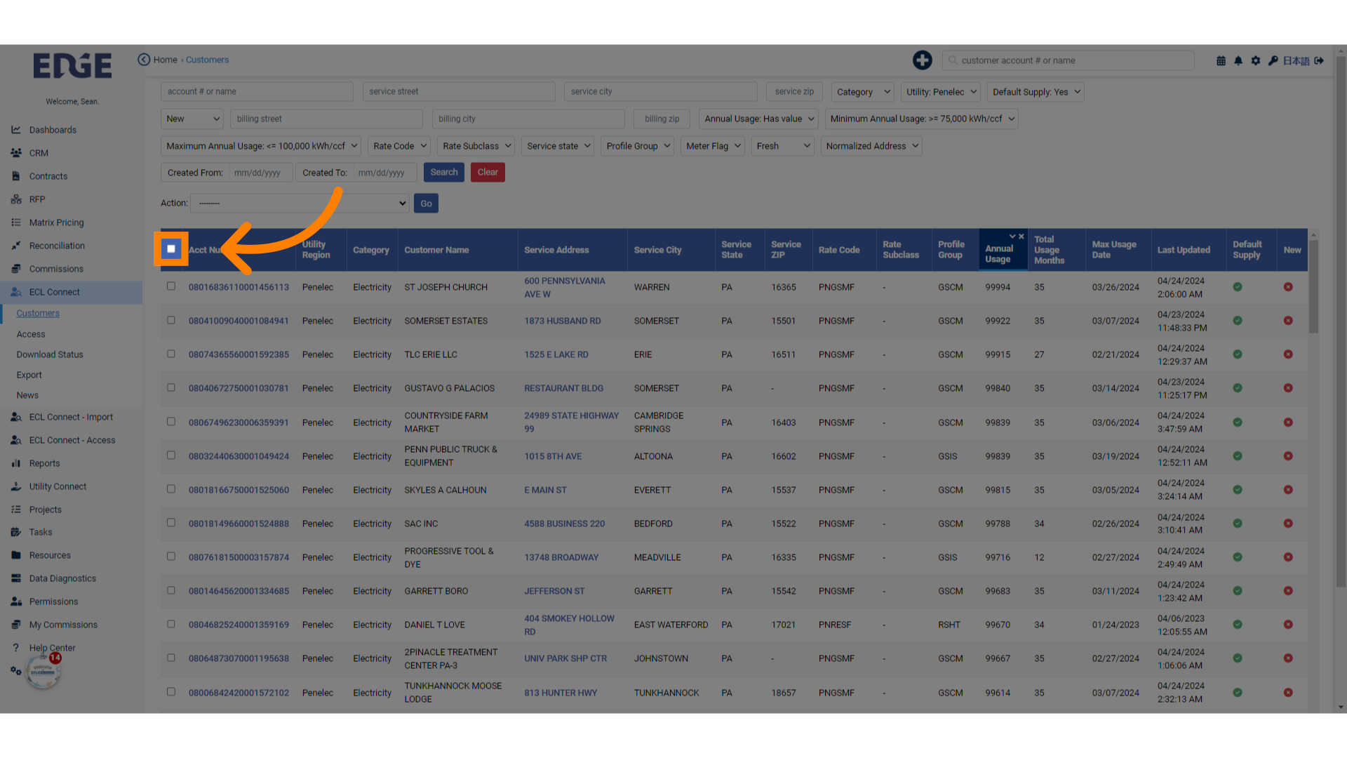 Select Records you want to export or...