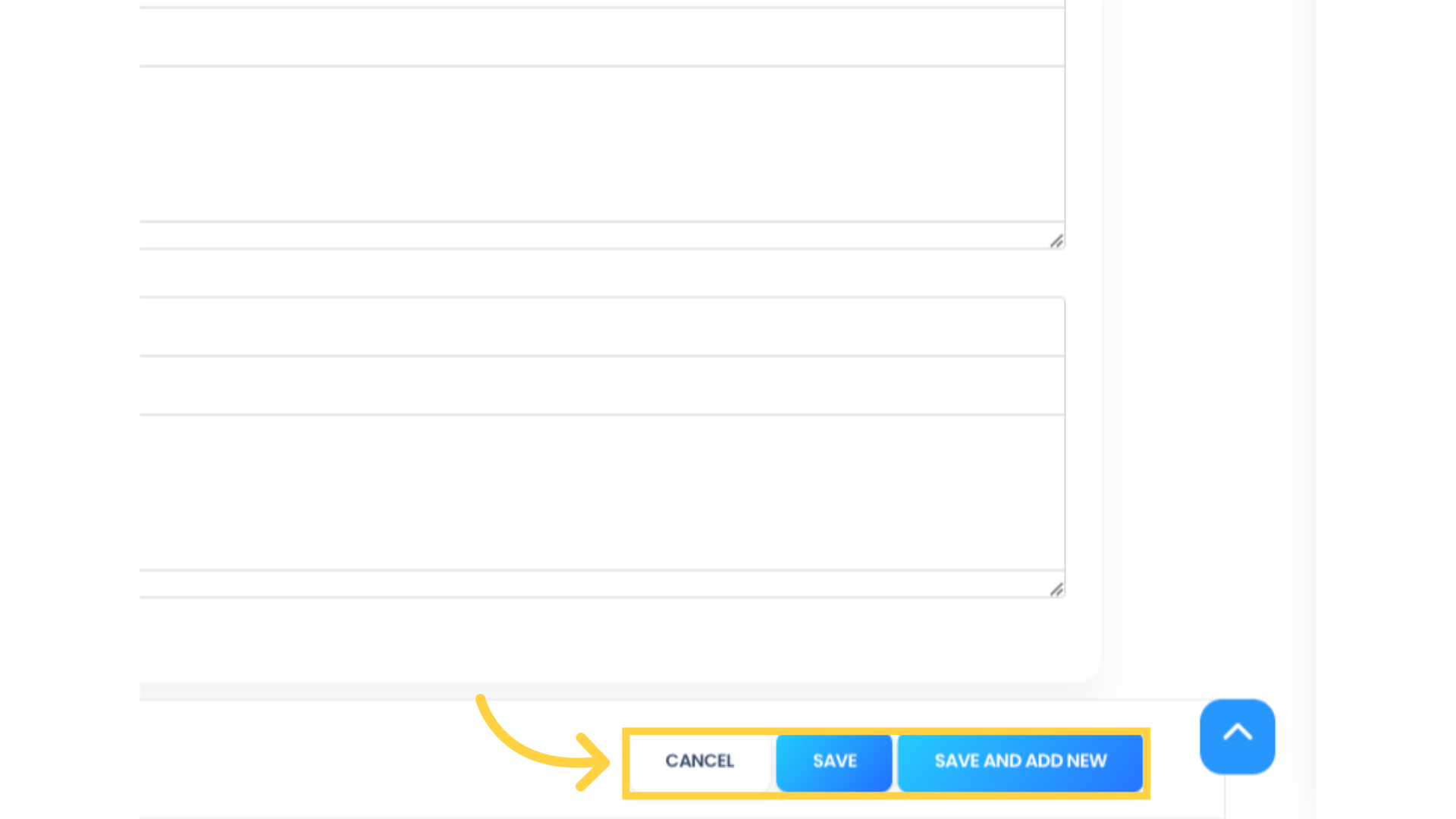 Click 'SAVE' if you are adding one Faculty, or click 'SAVE AND ADD NEW' and proceed to add another Faculty. Click 'CANCEL' to return to the Faculty list without saving.