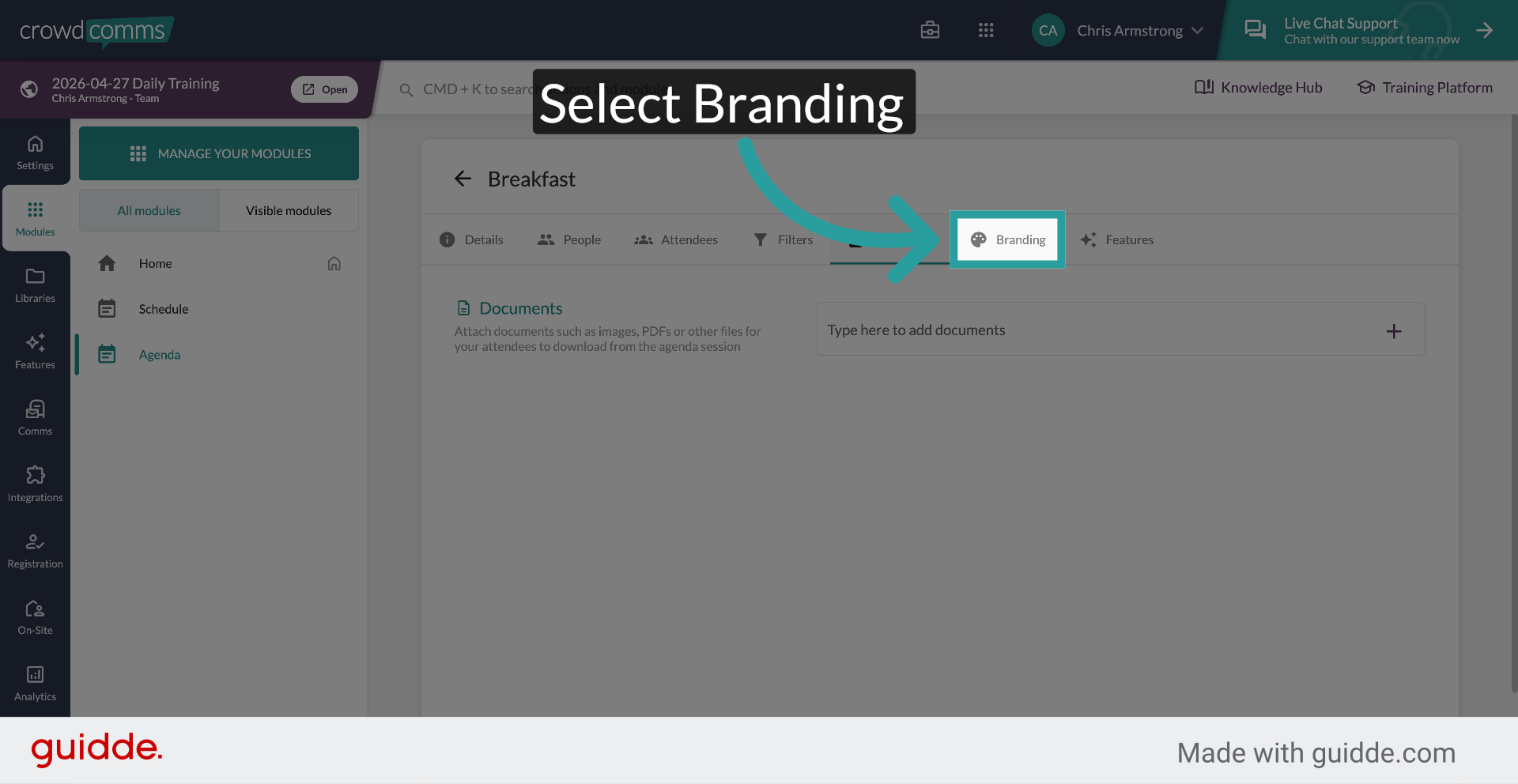 Open Branding Options
