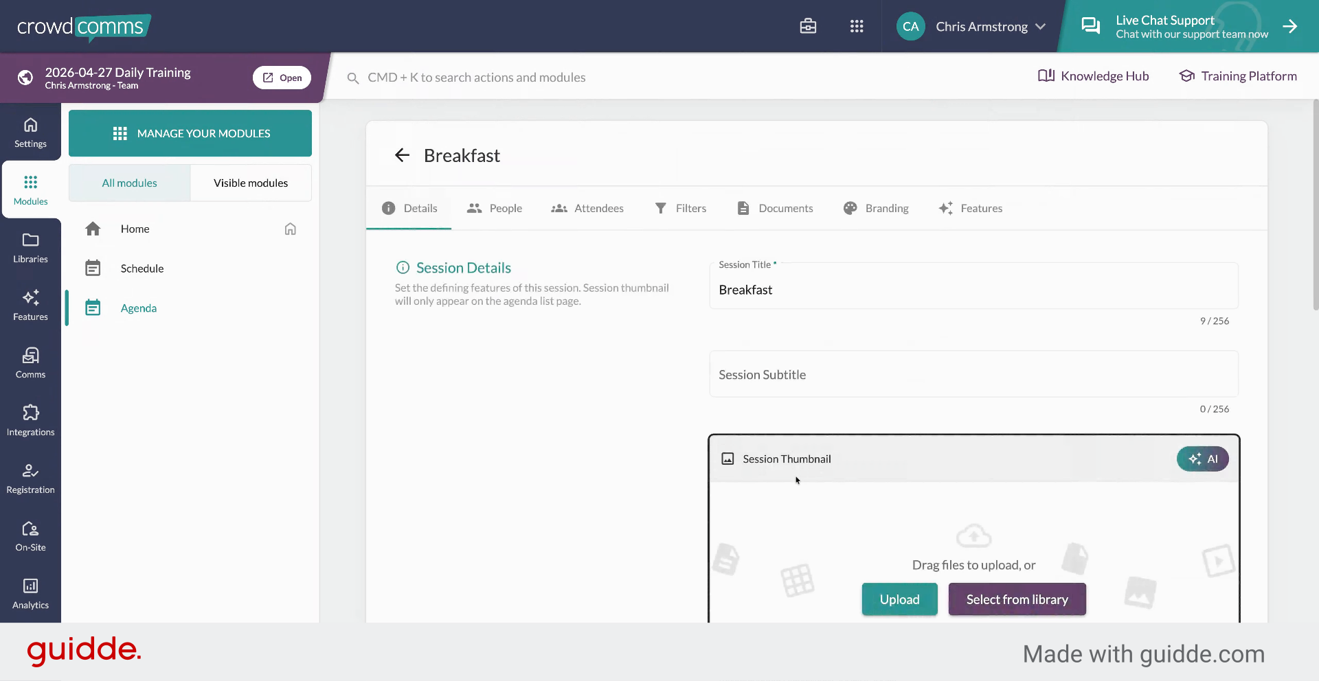 Confirm Session Creation