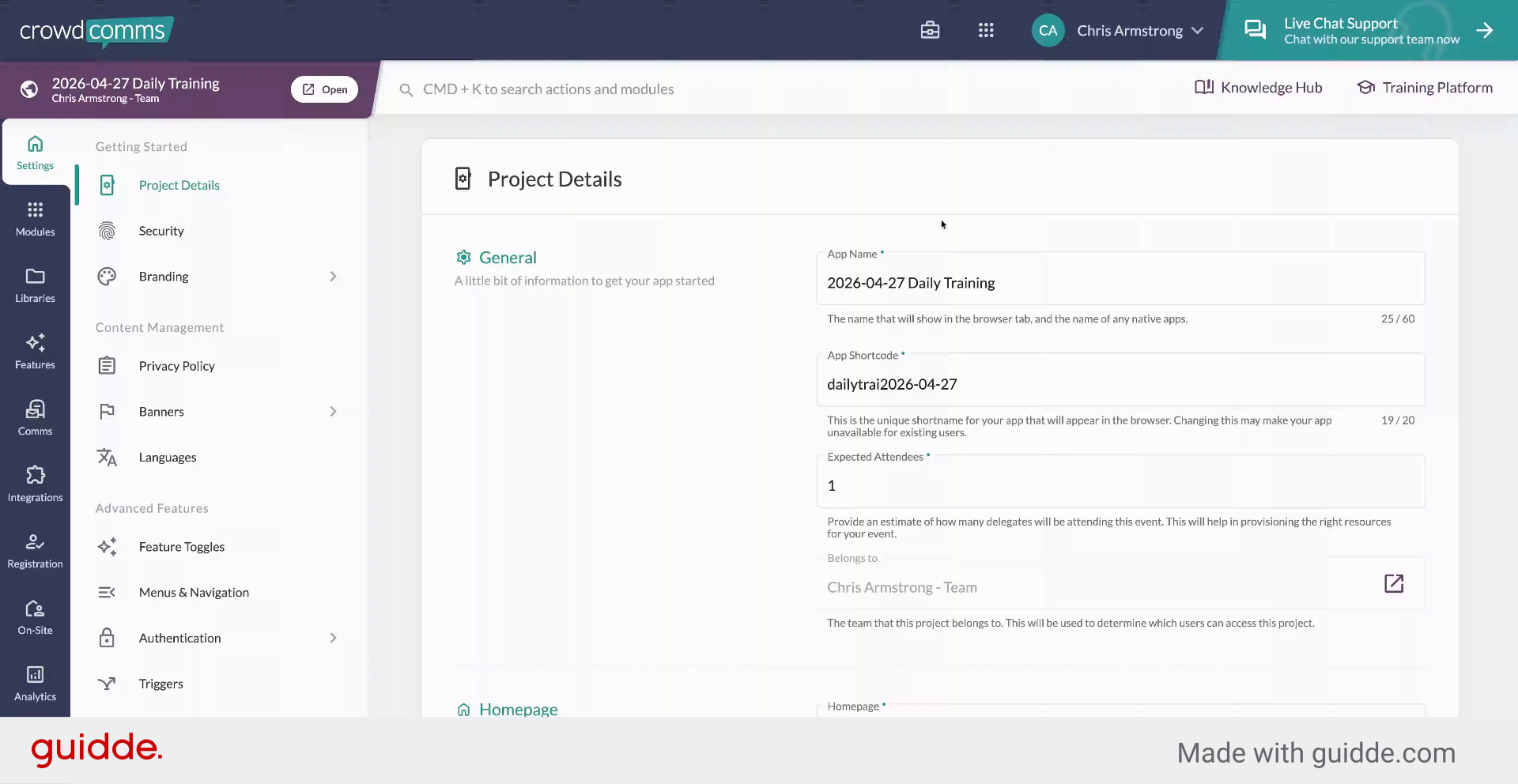 Start Agenda Creation
