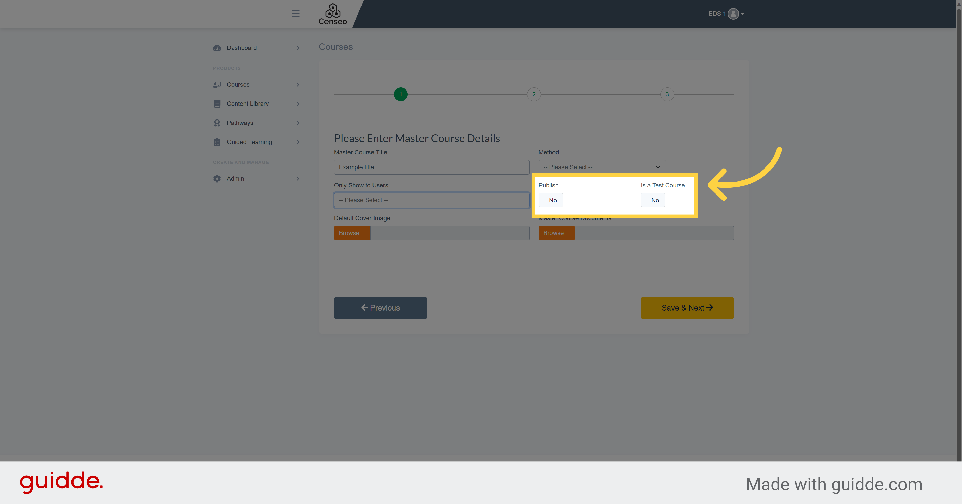 Click 'Master Course Title
							
						
					
					
						Method
						
							
							Assessment
							Attendance
						-- Please Select --
					
					
						Only Show to...'